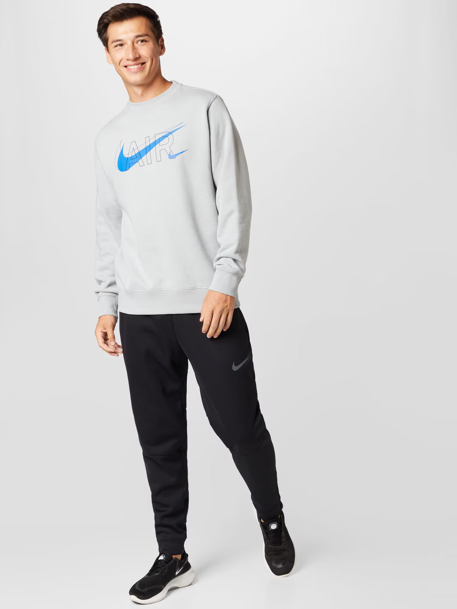 Nike Sportswear Majica turkizna / nebeško modra / svetlo siva / črna - Pepit.si