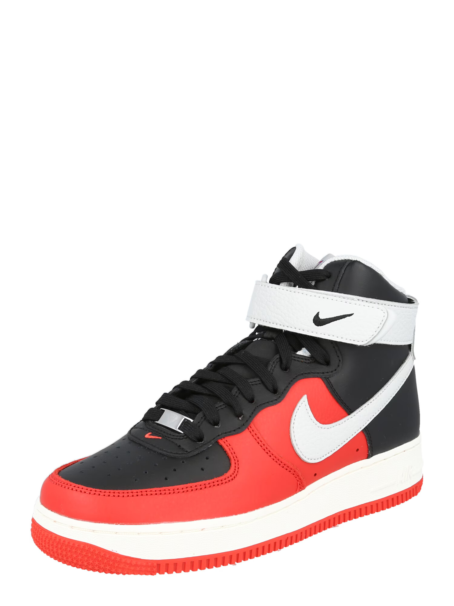 Nike Sportswear Nizke superge 'Air Force 1' črna / bela / rdeča - Pepit.si