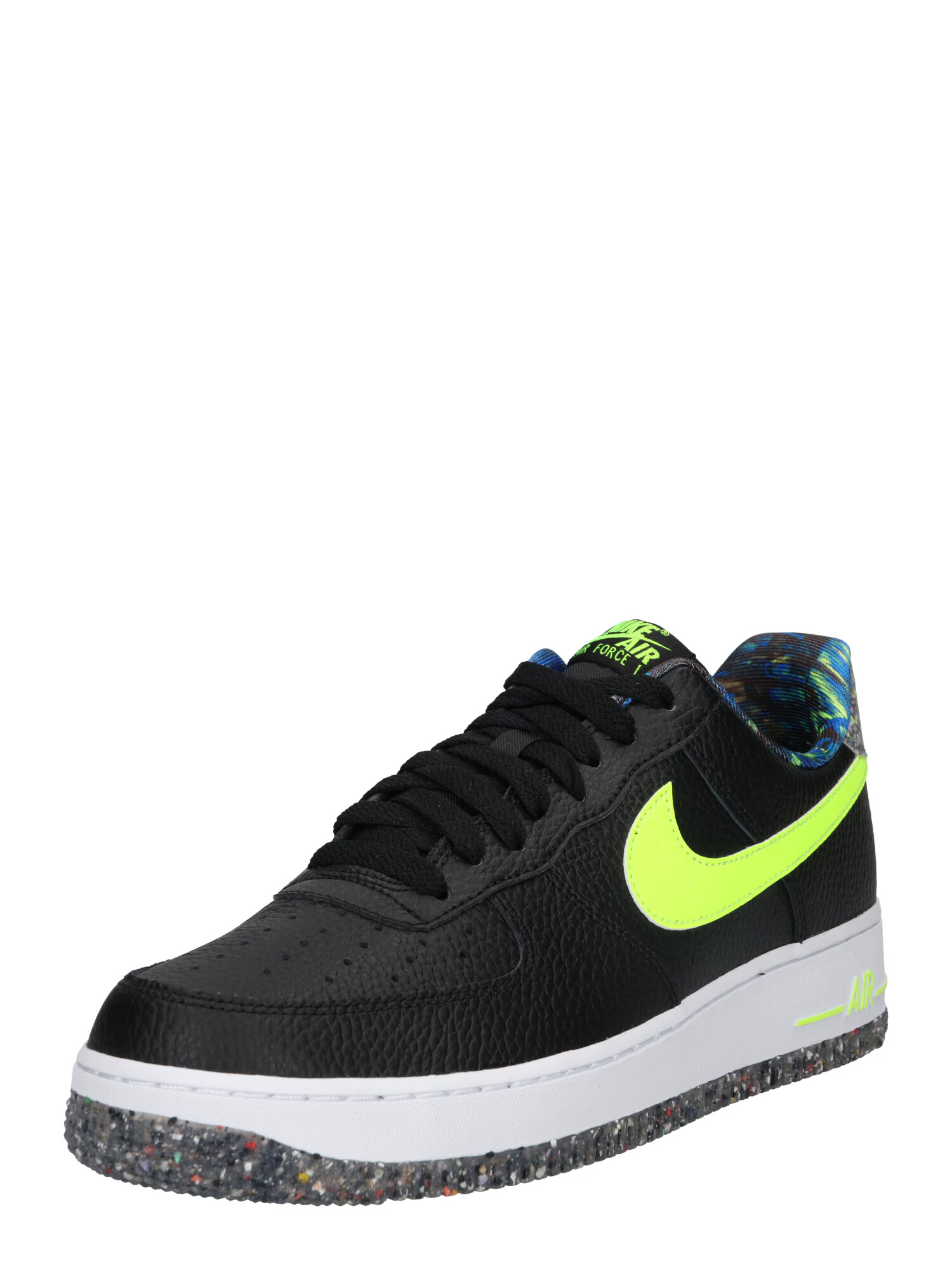 Nike Sportswear Nizke superge 'Air Force 1' črna / neonsko zelena - Pepit.si