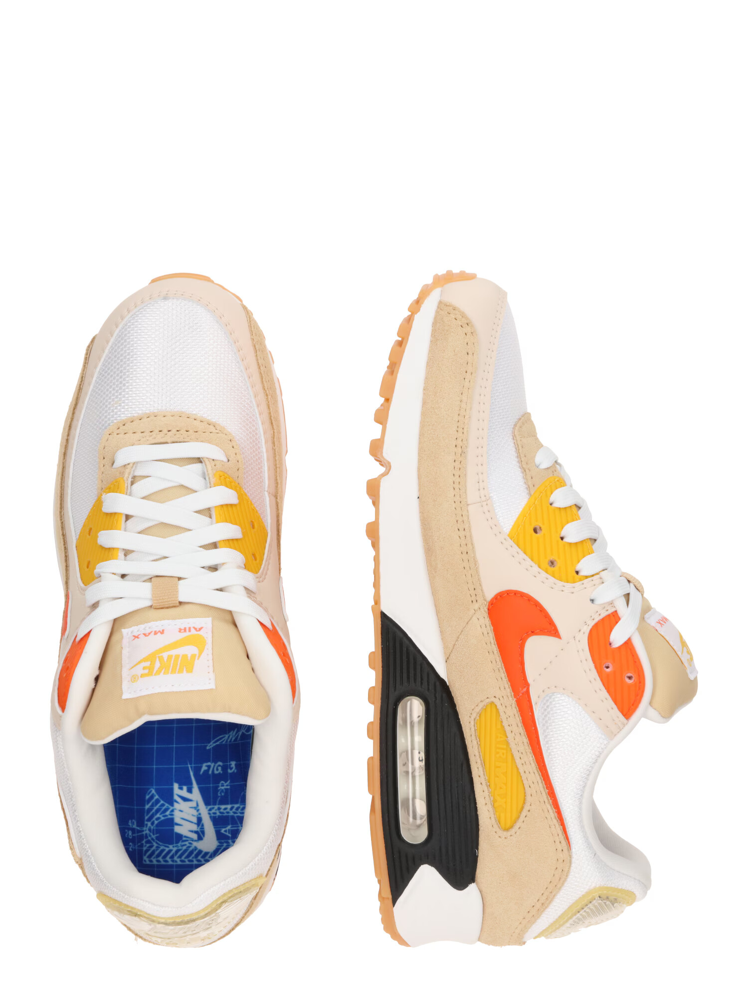 Nike Sportswear Nizke superge 'Air Max 90 SE' oranžna / bela - Pepit.si