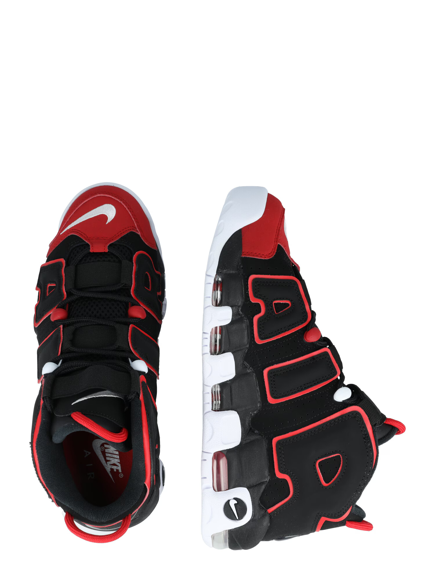 Nike Sportswear Nizke superge 'AIR MORE UPTEMPO' rdeča / črna / bela - Pepit.si