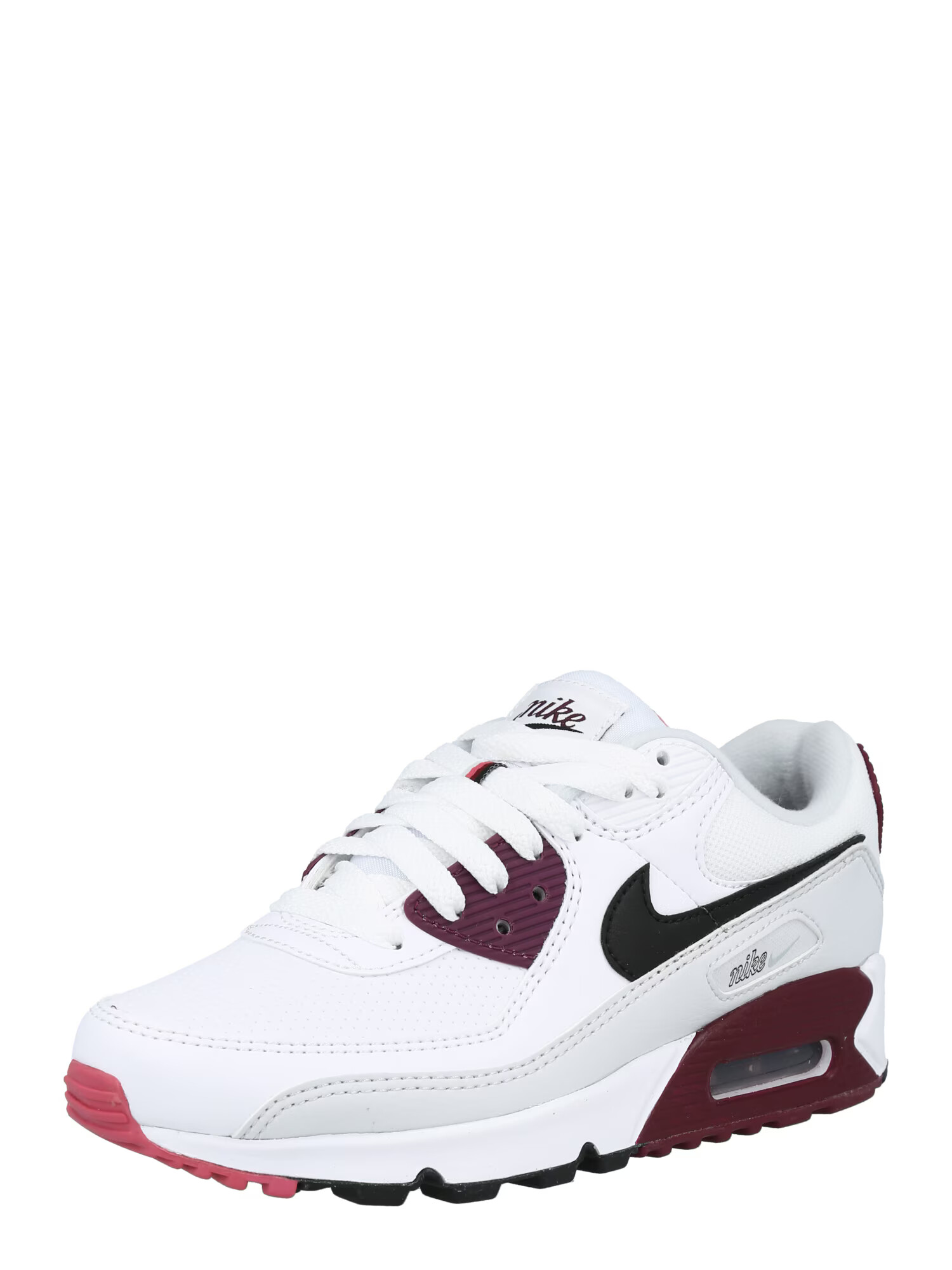 Nike Sportswear Nizke superge 'Air Max 90' bela / črna / jagoda - Pepit.si