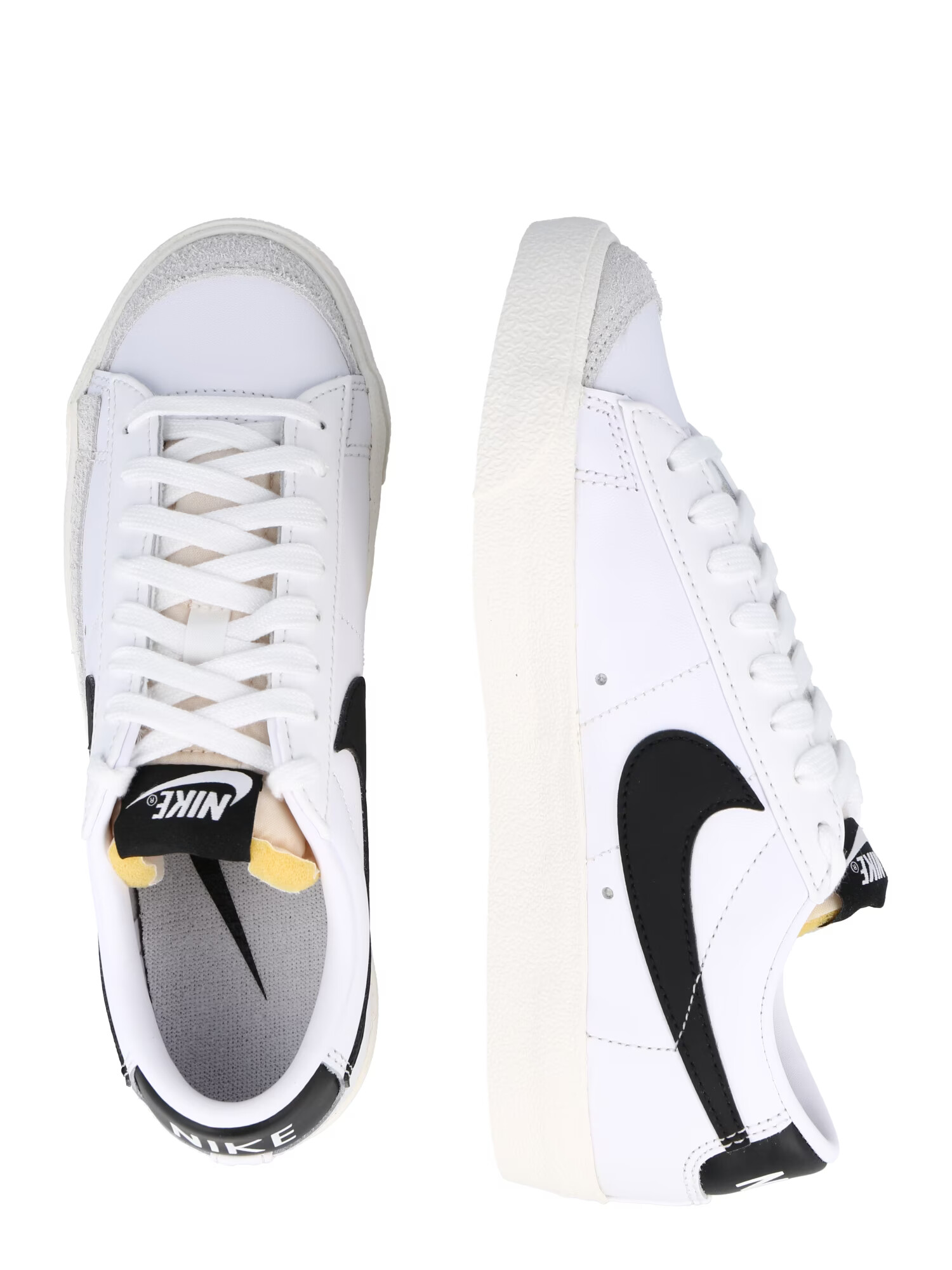 Nike Sportswear Nizke superge 'Blazer 77' črna / bela / jajčna lupina - Pepit.si