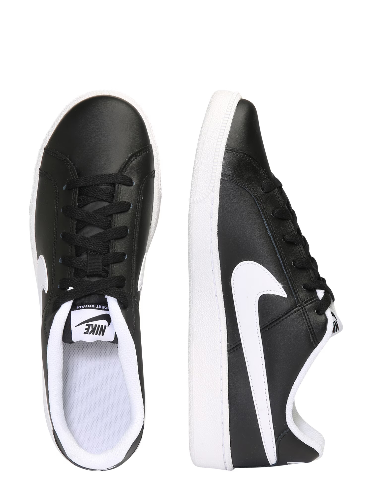 Nike Sportswear Nizke superge 'Court Royale' črna / bela - Pepit.si