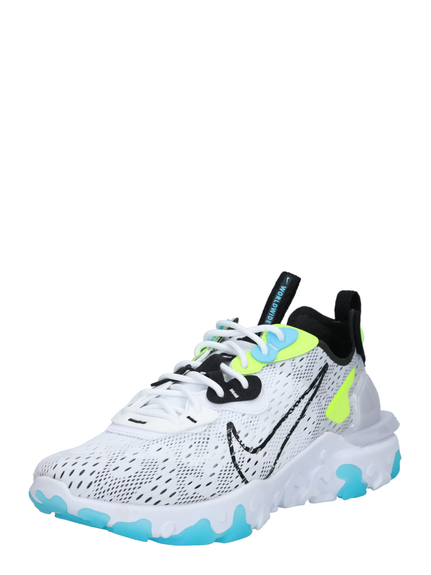 Nike Sportswear Nizke superge 'React Vision Worldwide' modra / siva / neonsko zelena / bela - Pepit.si