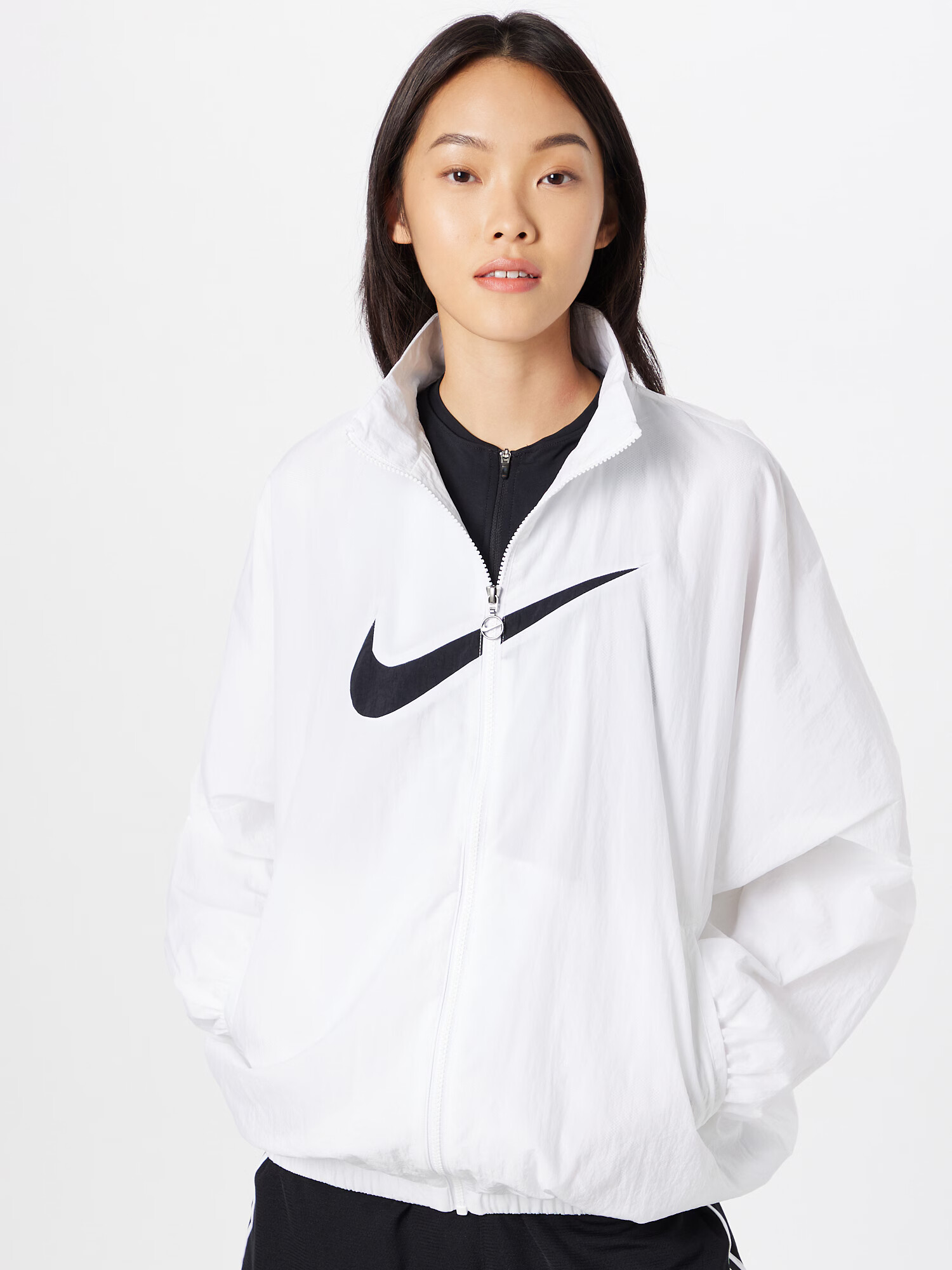 Nike Sportswear Prehodna jakna črna / bela - Pepit.si