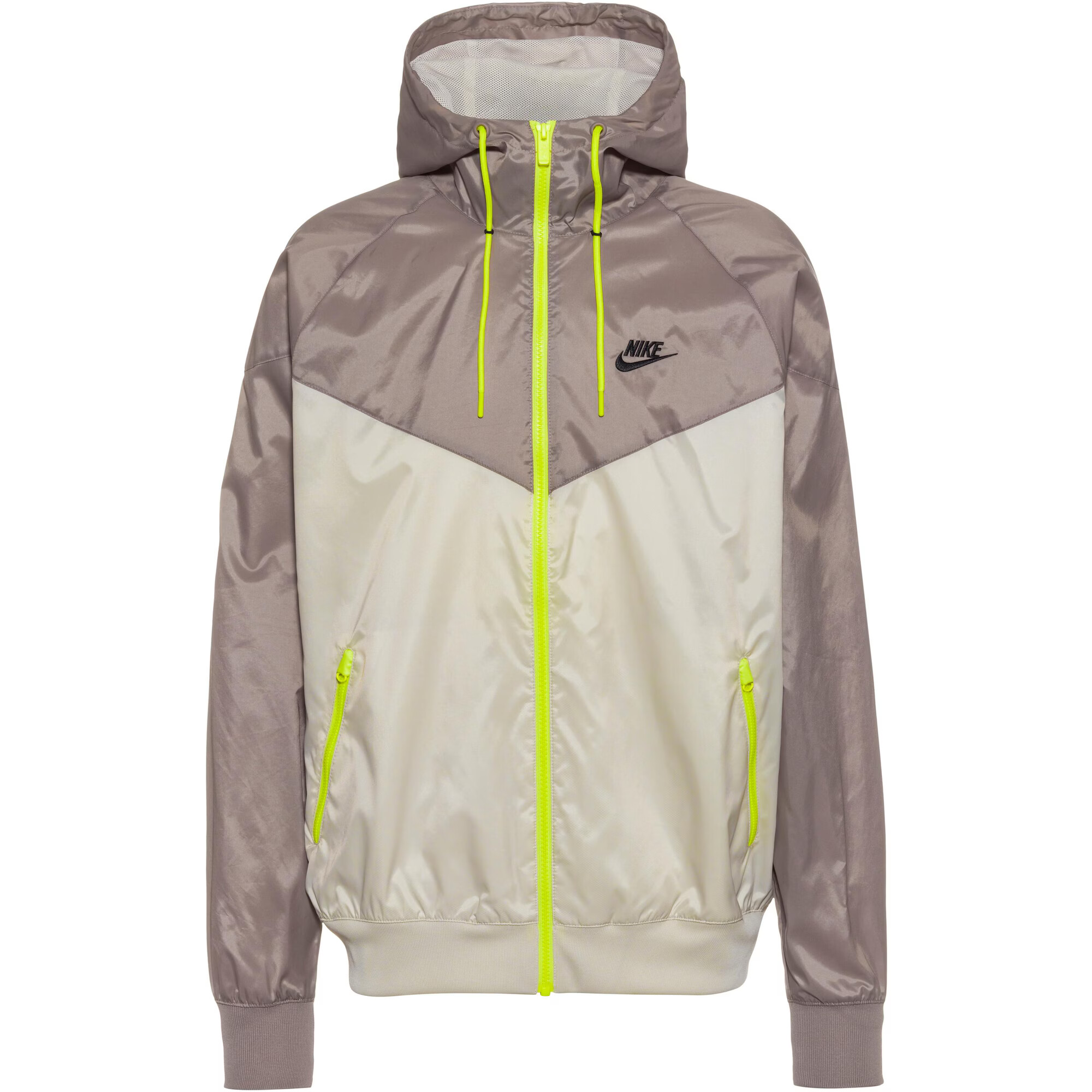 Nike Sportswear Prehodna jakna bež / neonsko zelena / kamela - Pepit.si