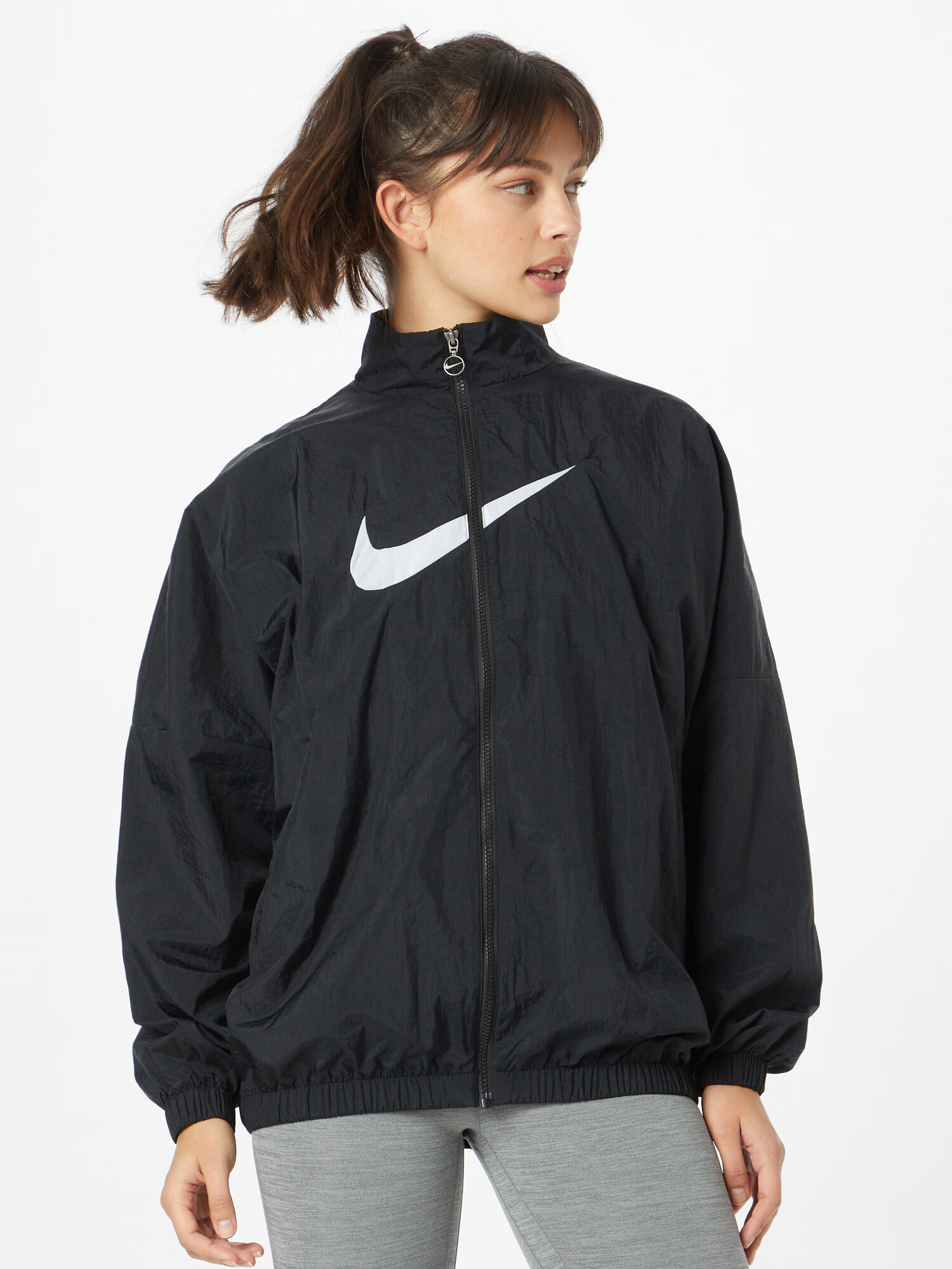 Nike Sportswear Prehodna jakna črna / bela - Pepit.si