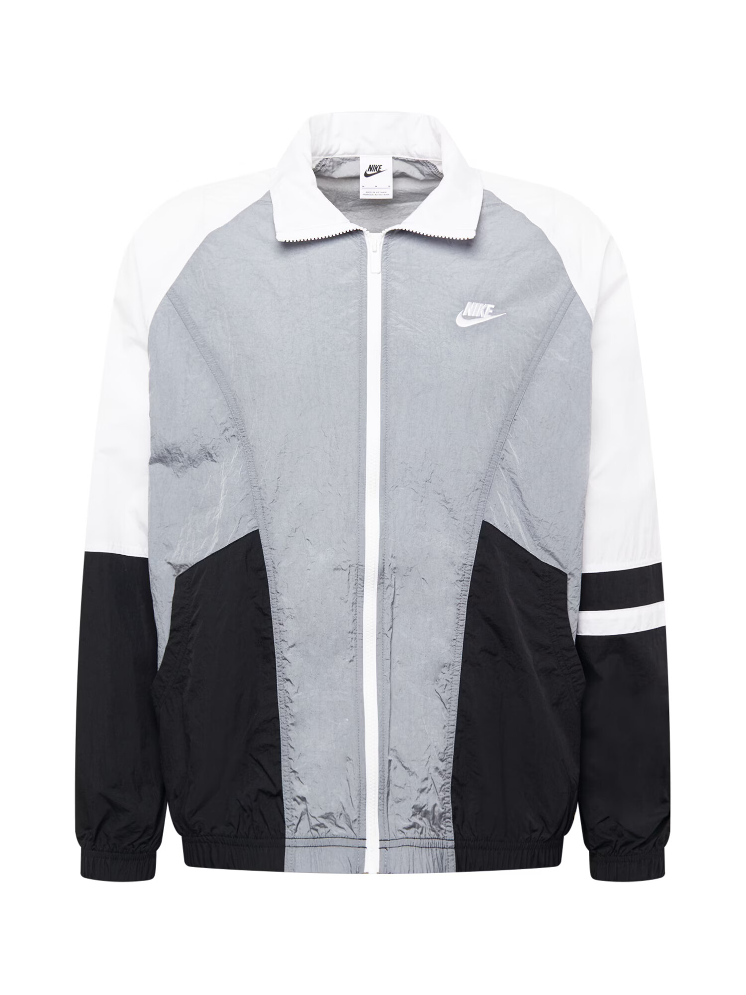 Nike Sportswear Prehodna jakna siva / črna / bela - Pepit.si