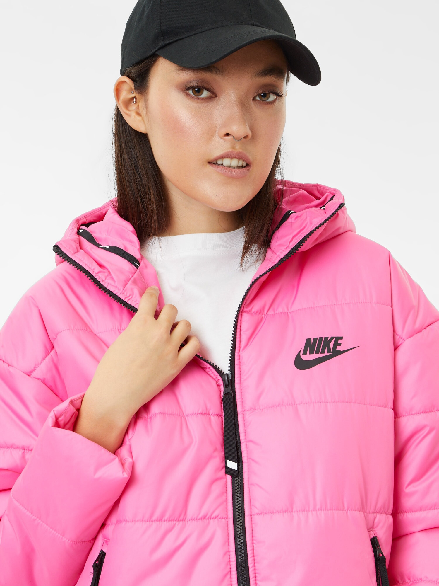 Nike Sportswear Prehoden plašč temno siva / roza - Pepit.si