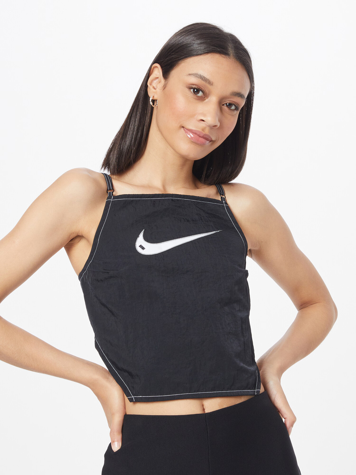 Nike Sportswear Top 'CAMI' črna / bela - Pepit.si