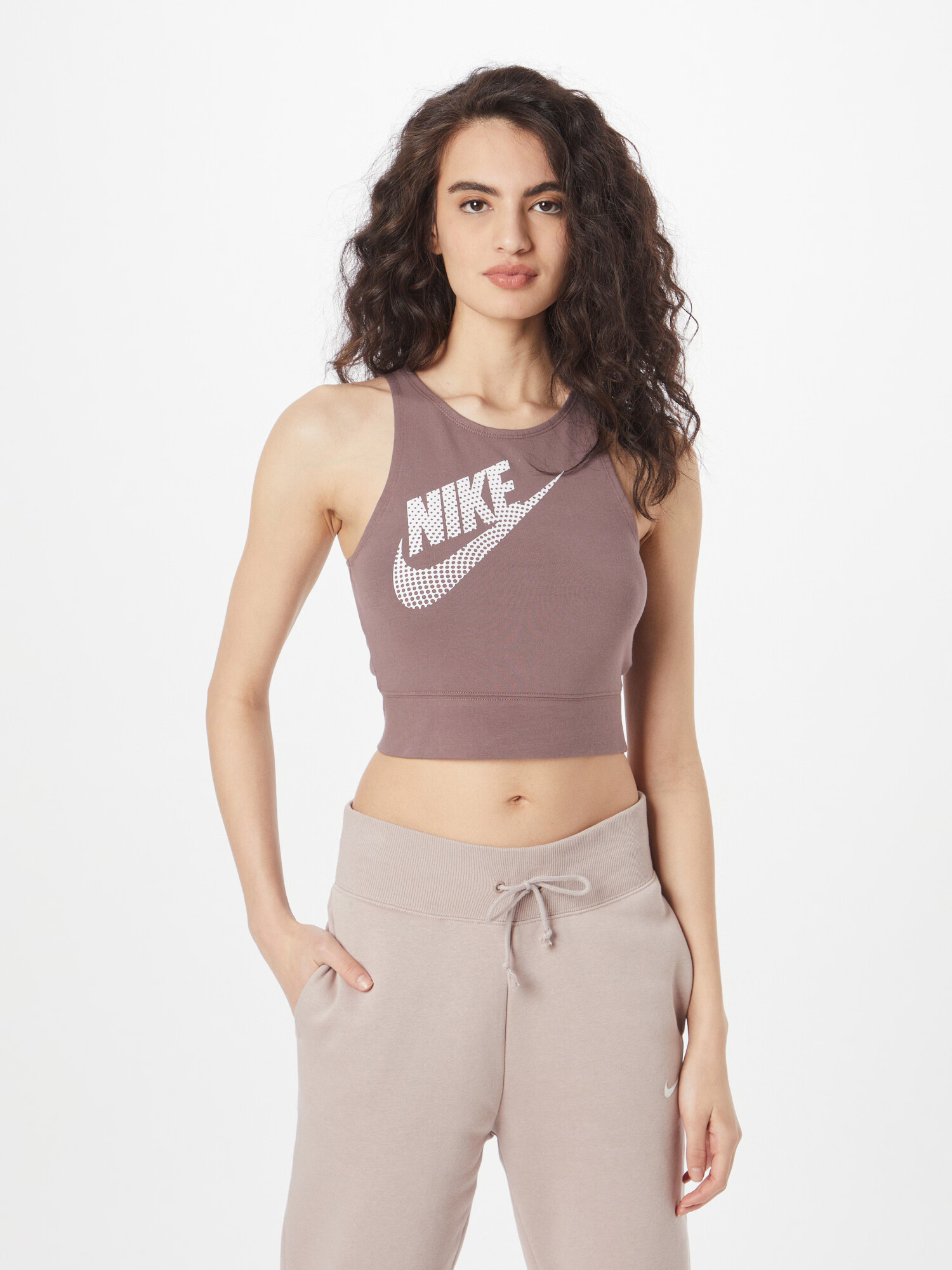 Nike Sportswear Top mauve / bela - Pepit.si