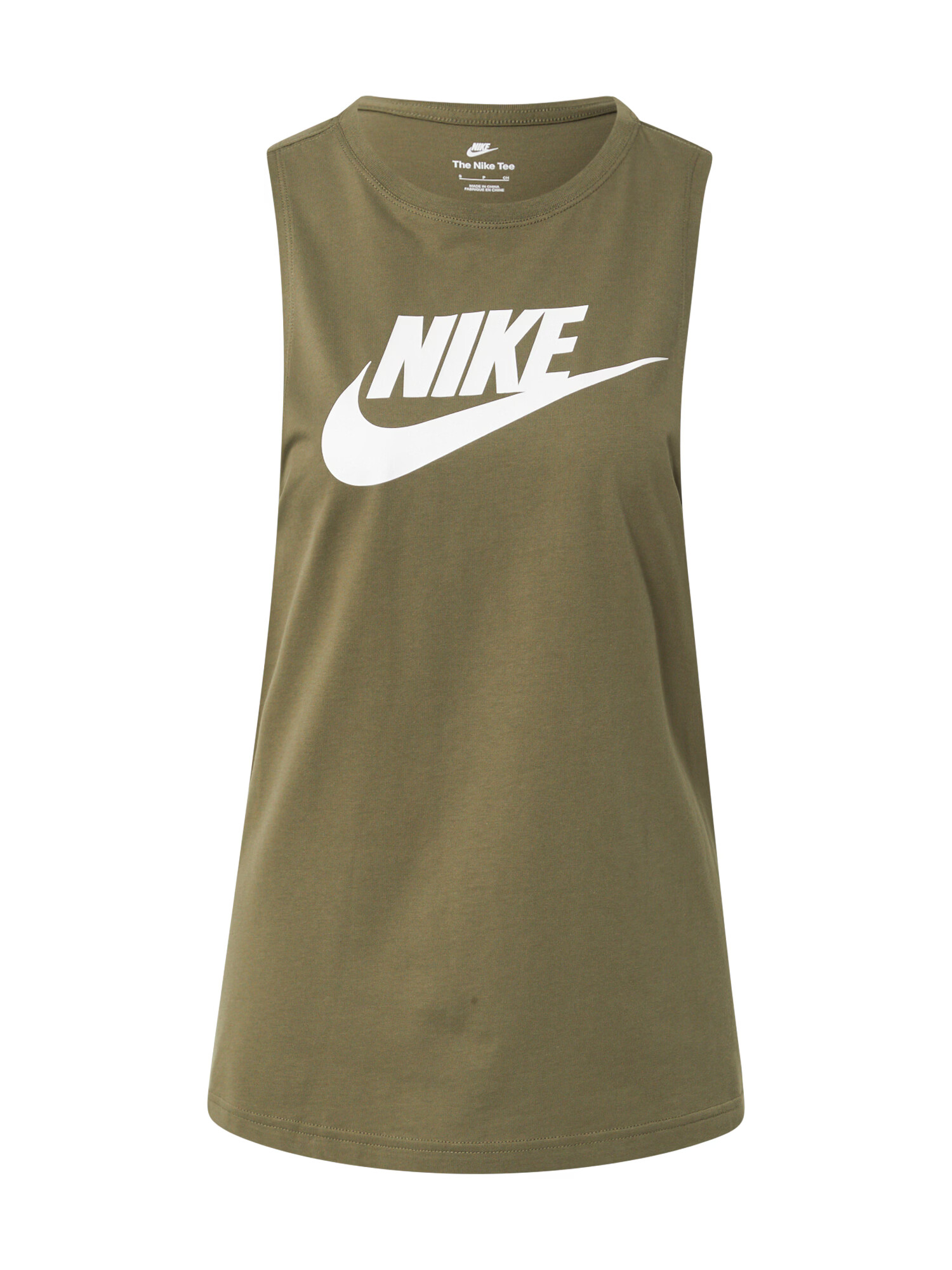 Nike Sportswear Top oliva / bela - Pepit.si