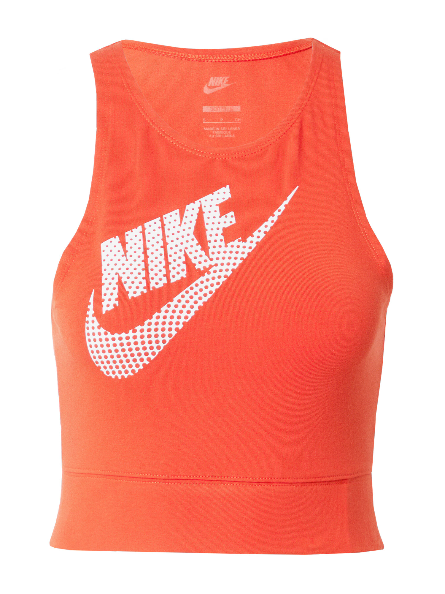 Nike Sportswear Top oranžno rdeča / bela - Pepit.si