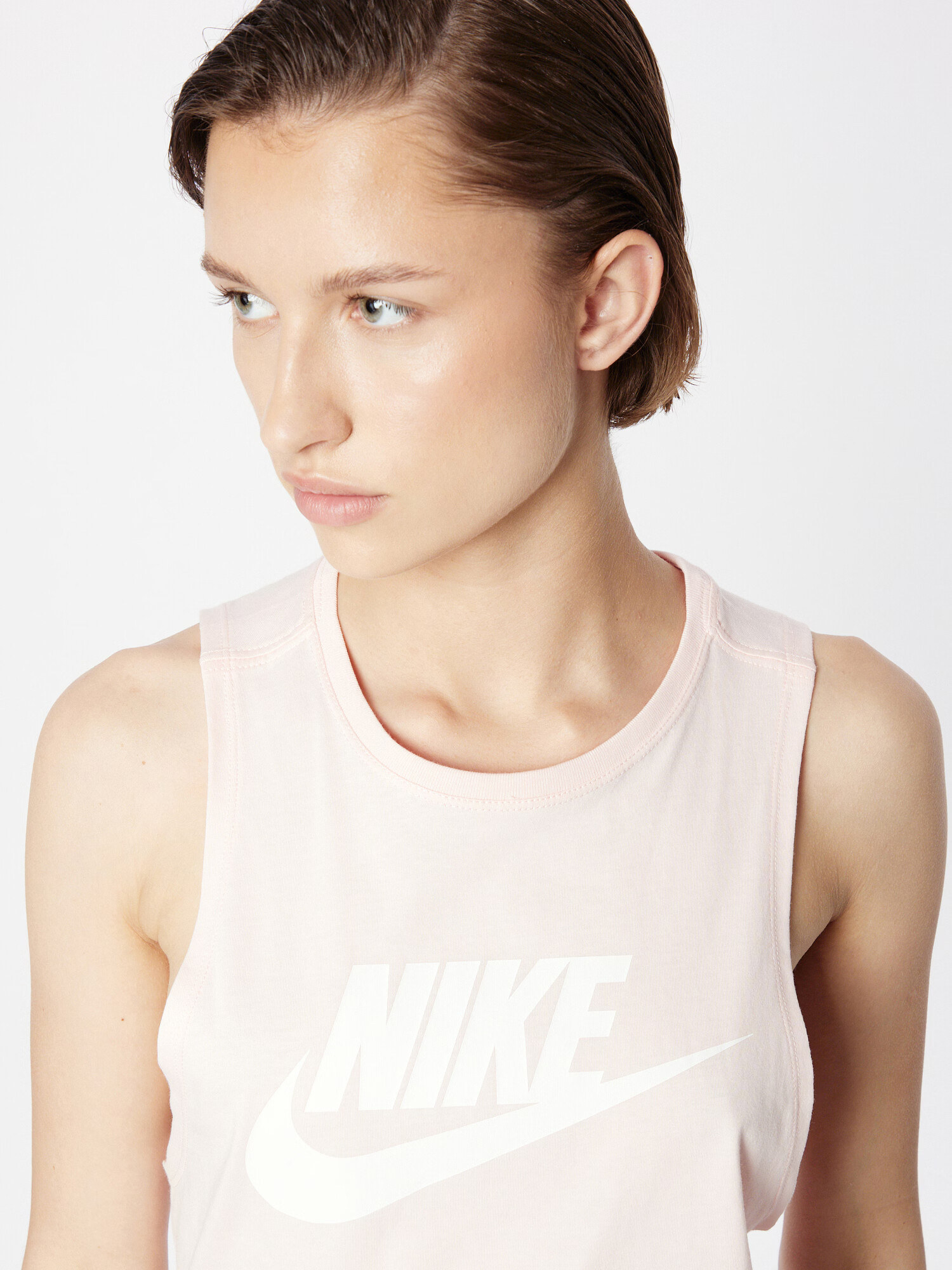 Nike Sportswear Top pastelno roza / bela - Pepit.si