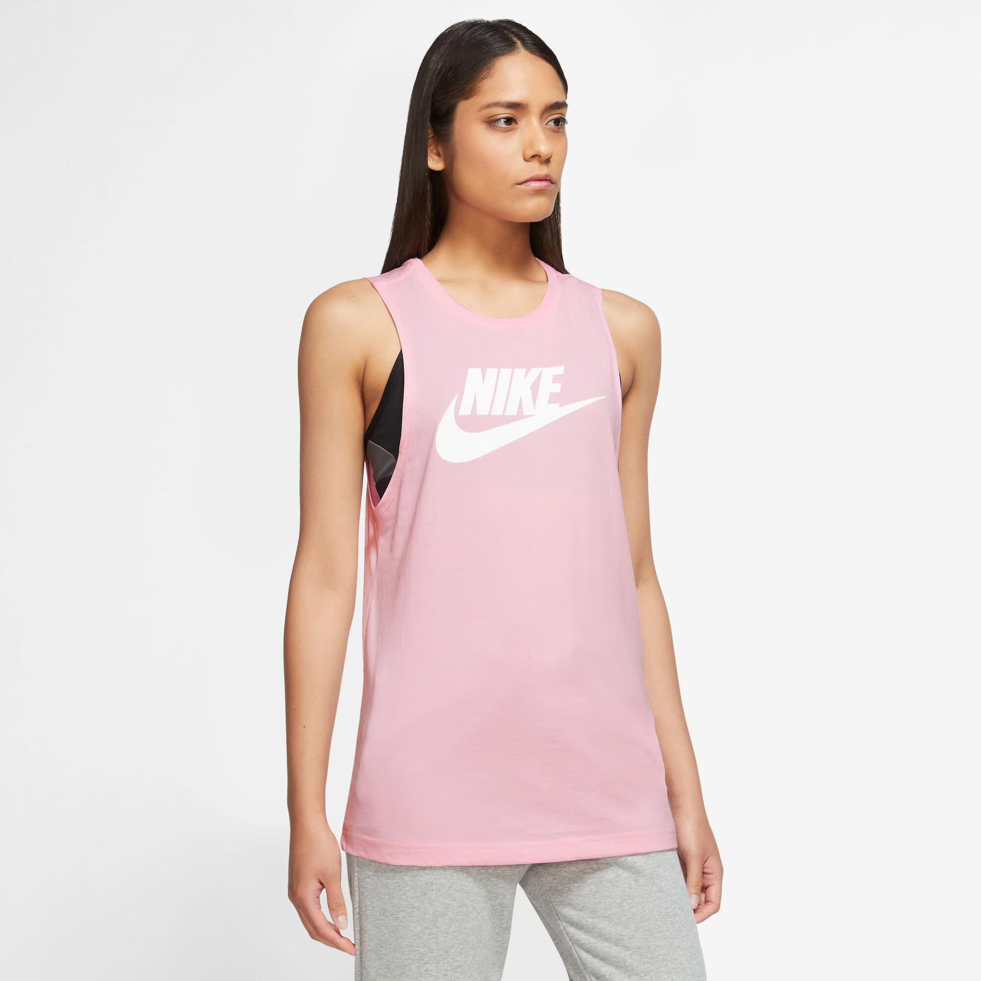 Nike Sportswear Top roza / bela - Pepit.si