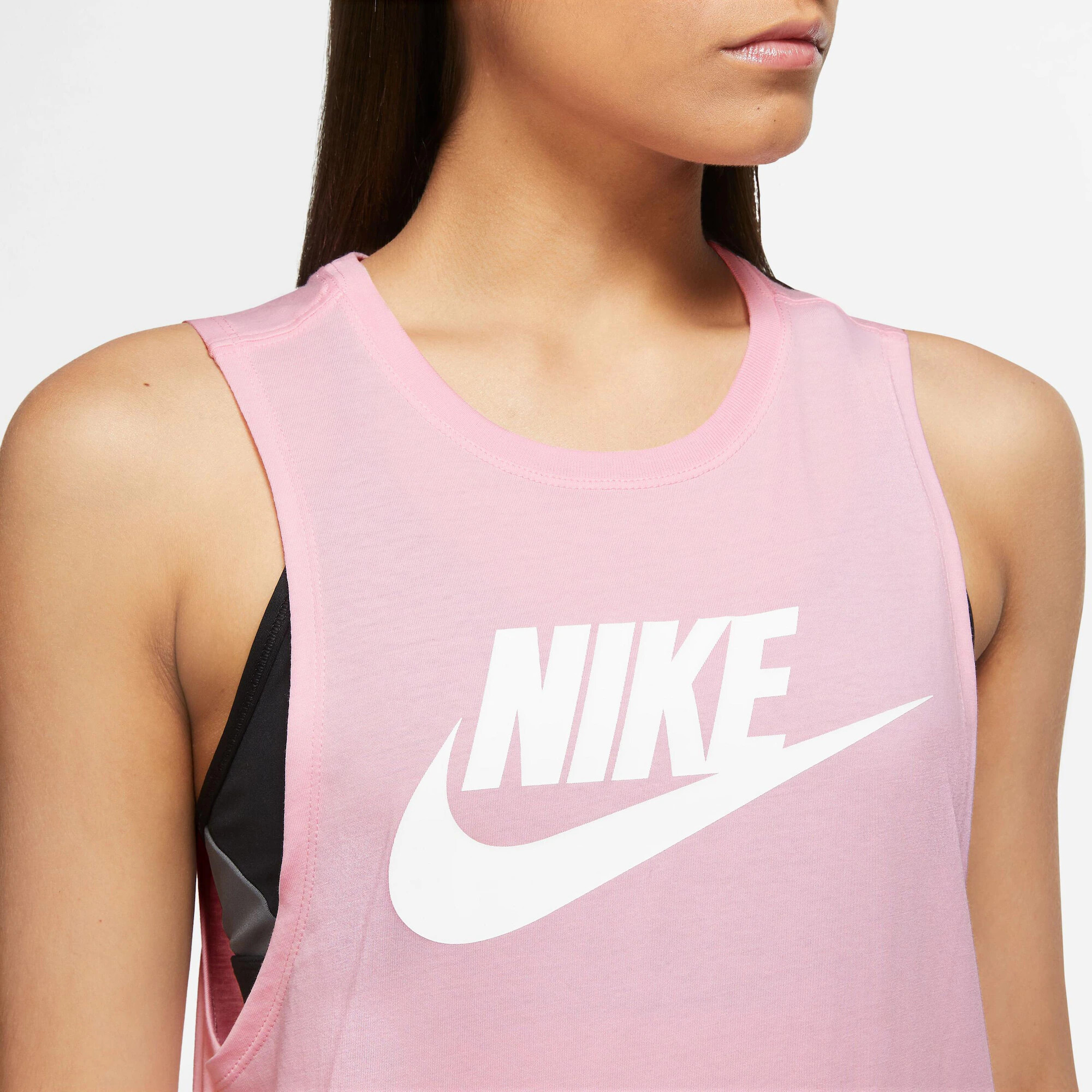 Nike Sportswear Top roza / bela - Pepit.si