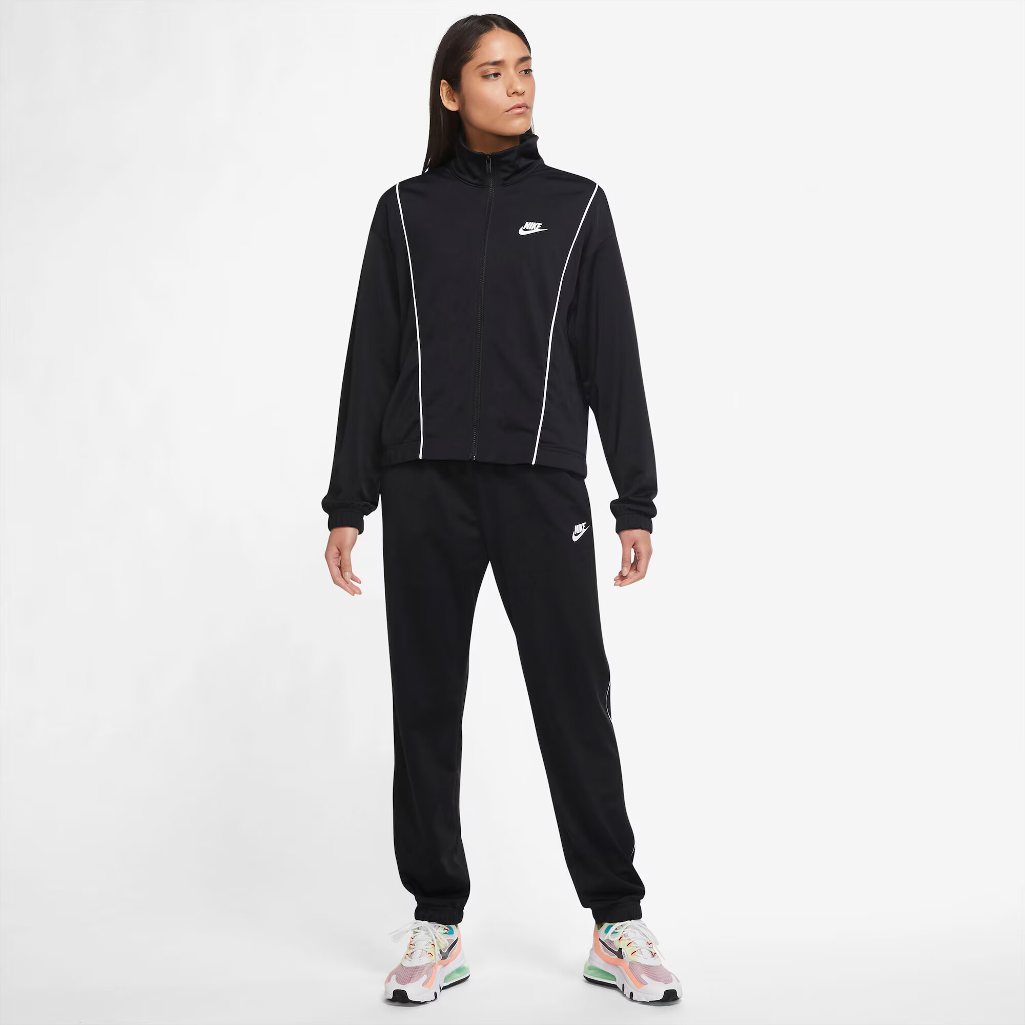 Nike Sportswear Trenirka za tek črna / bela - Pepit.si