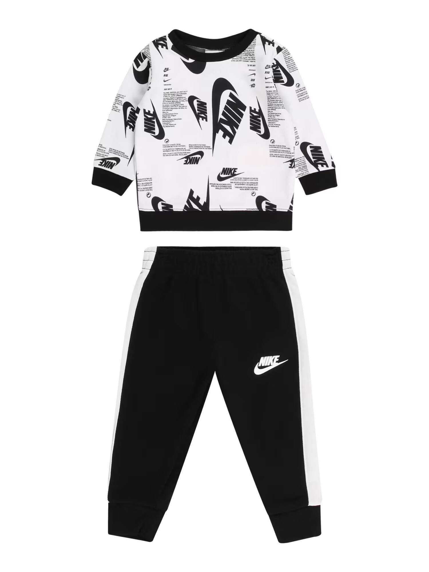 Nike Sportswear Trenirka za tek 'FUTURA' črna / bela - Pepit.si