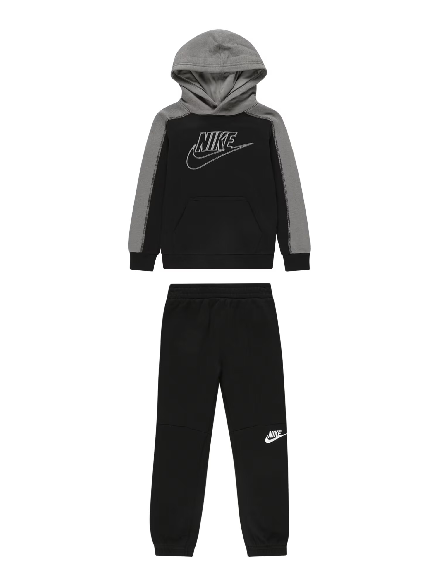 Nike Sportswear Trenirka za tek pegasto siva / črna / bela - Pepit.si