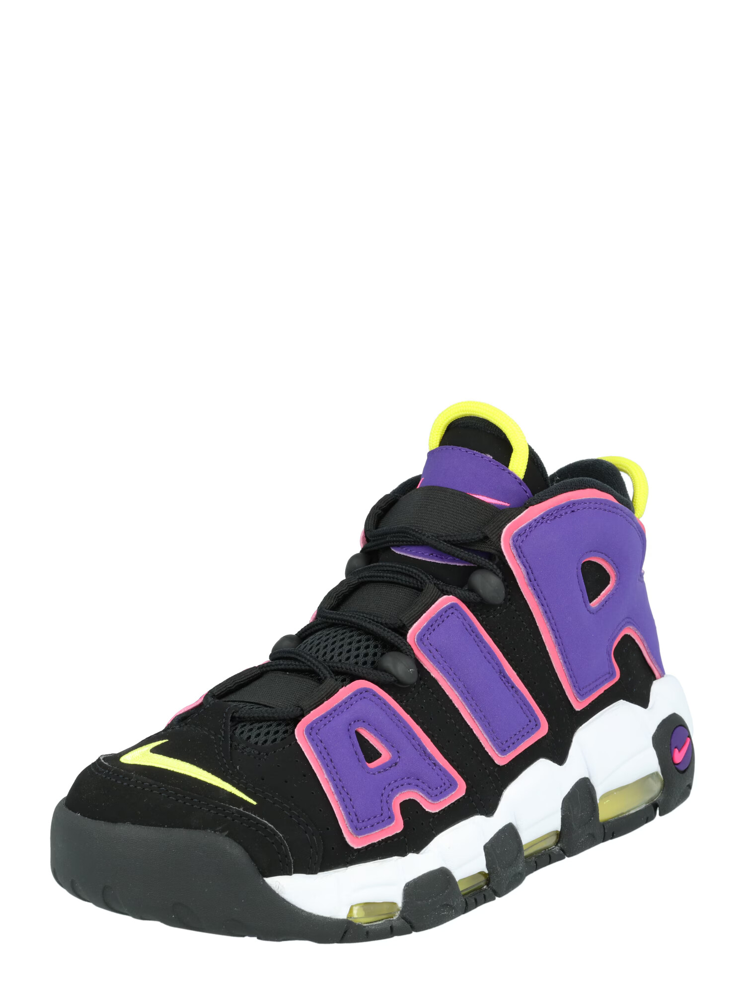 Nike Sportswear Visoke superge 'AIR MORE UPTEMPO '96' neonsko rumena / temno liila / roza / črna - Pepit.si