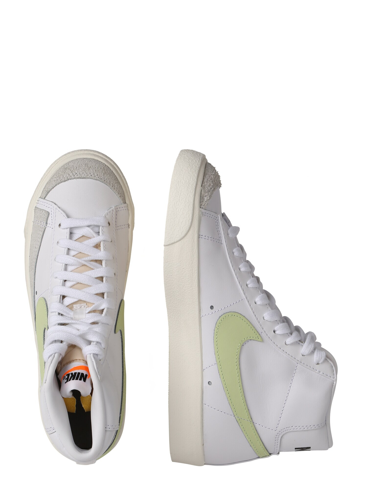 Nike Sportswear Visoke superge 'BLAZER' siva / svetlo zelena / bela - Pepit.si