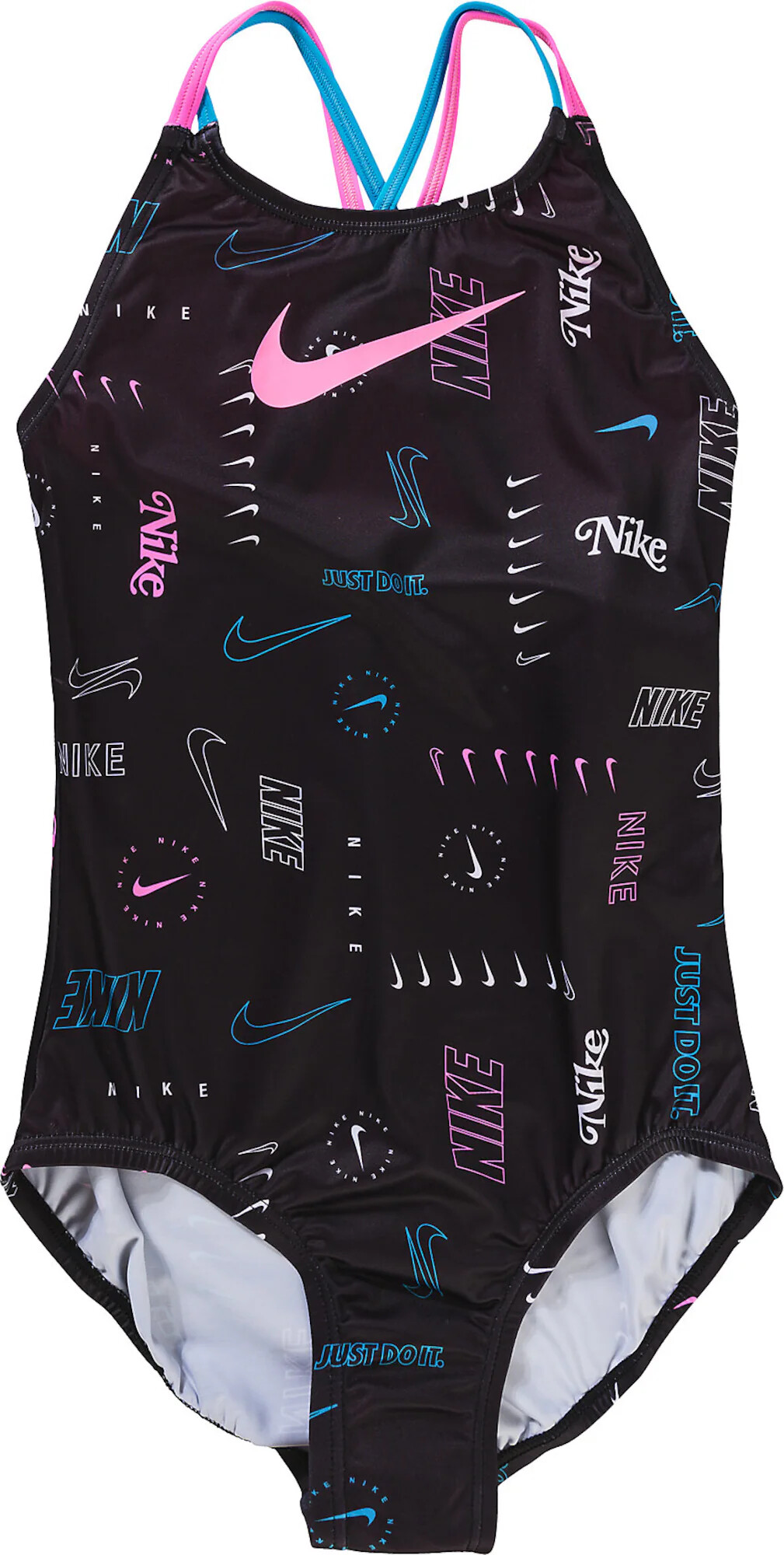 Nike Swim Športna kopalna moda petrol / svetlo roza / črna / bela - Pepit.si