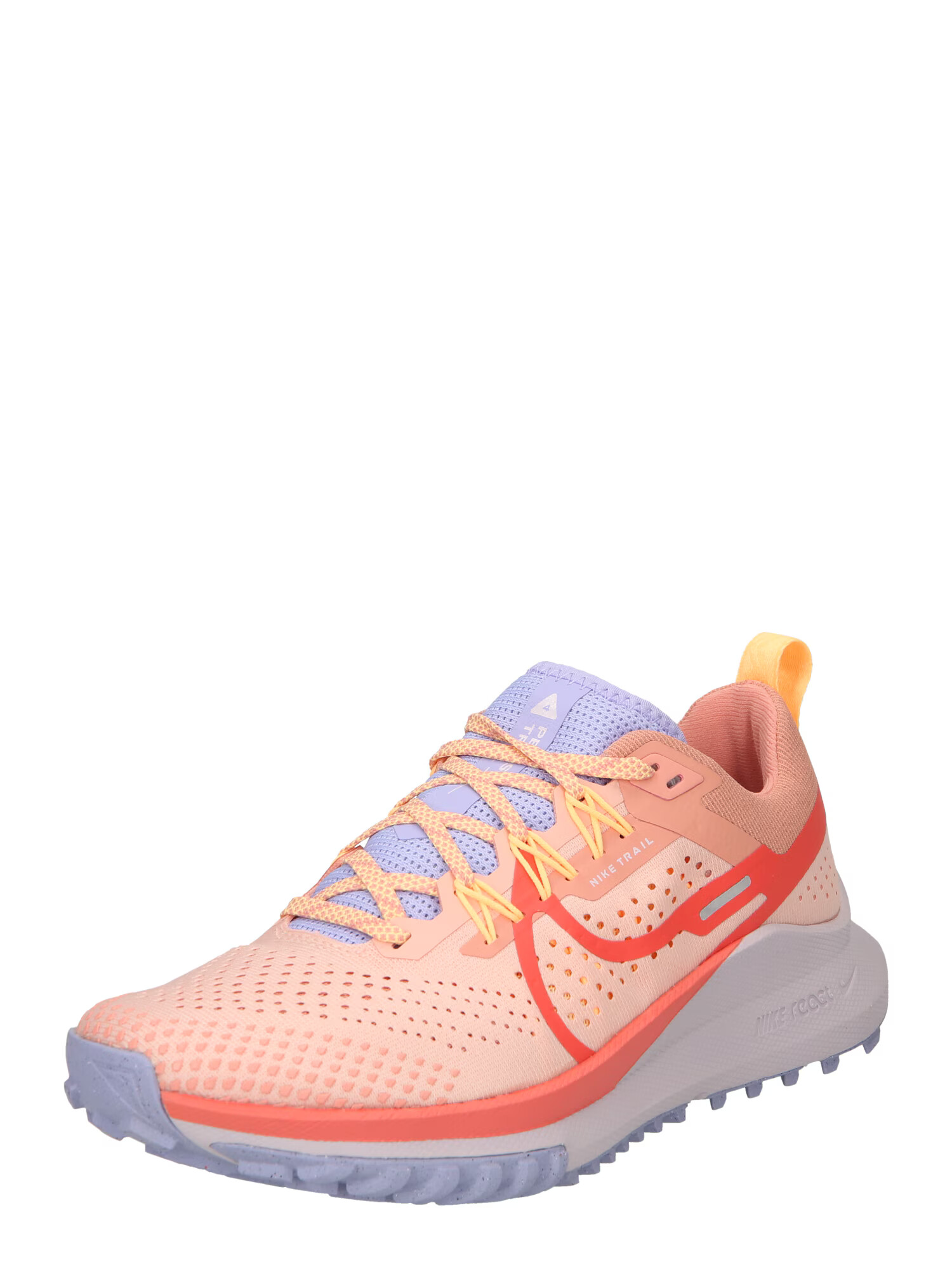 NIKE Tekaški čevelj 'React Pegasus Trail 4' pastelno lila / marelica / oranžno rdeča - Pepit.si