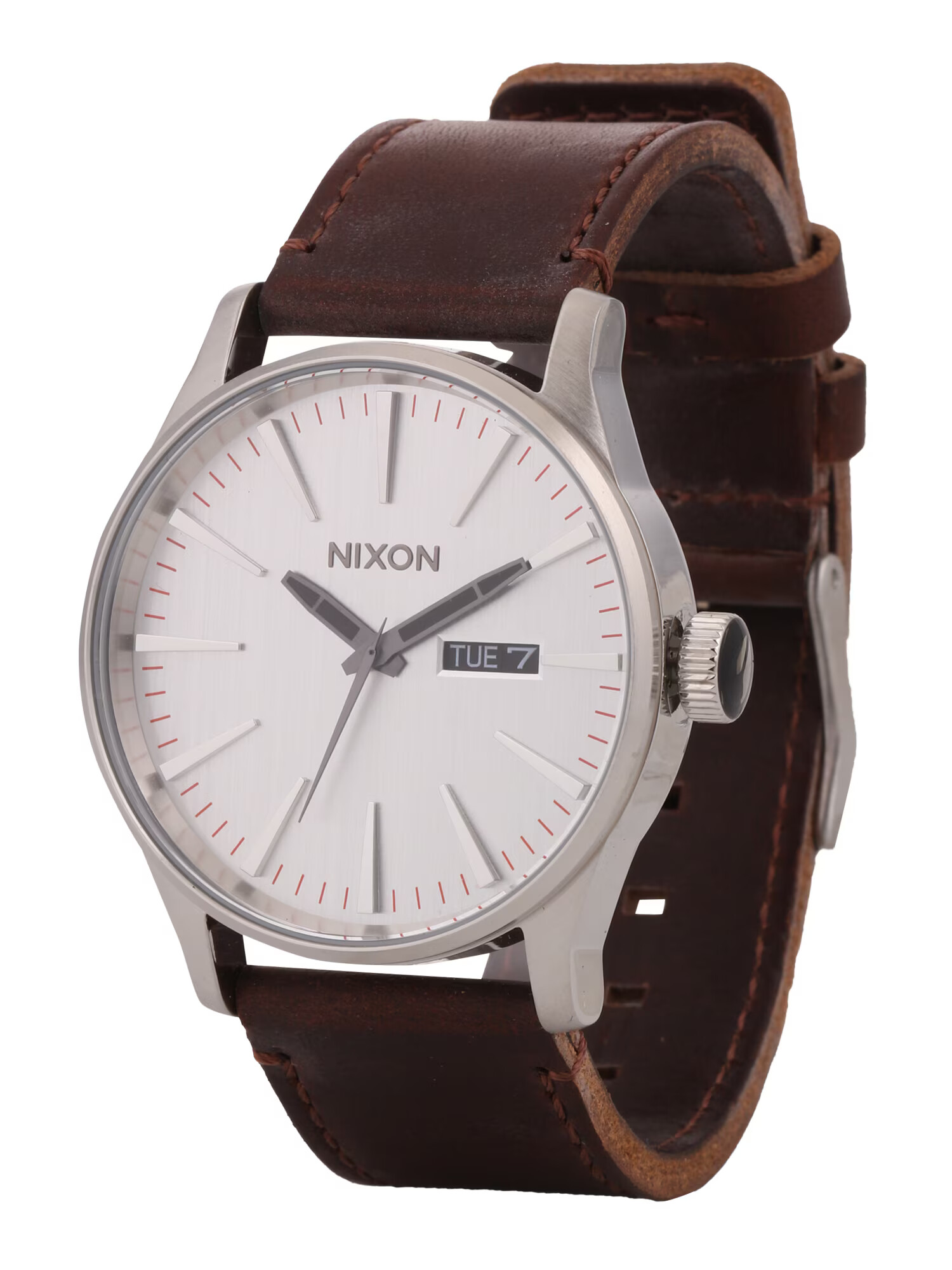 Nixon Analogna ura 'Sentry Leather' rjava / srebrna - Pepit.si