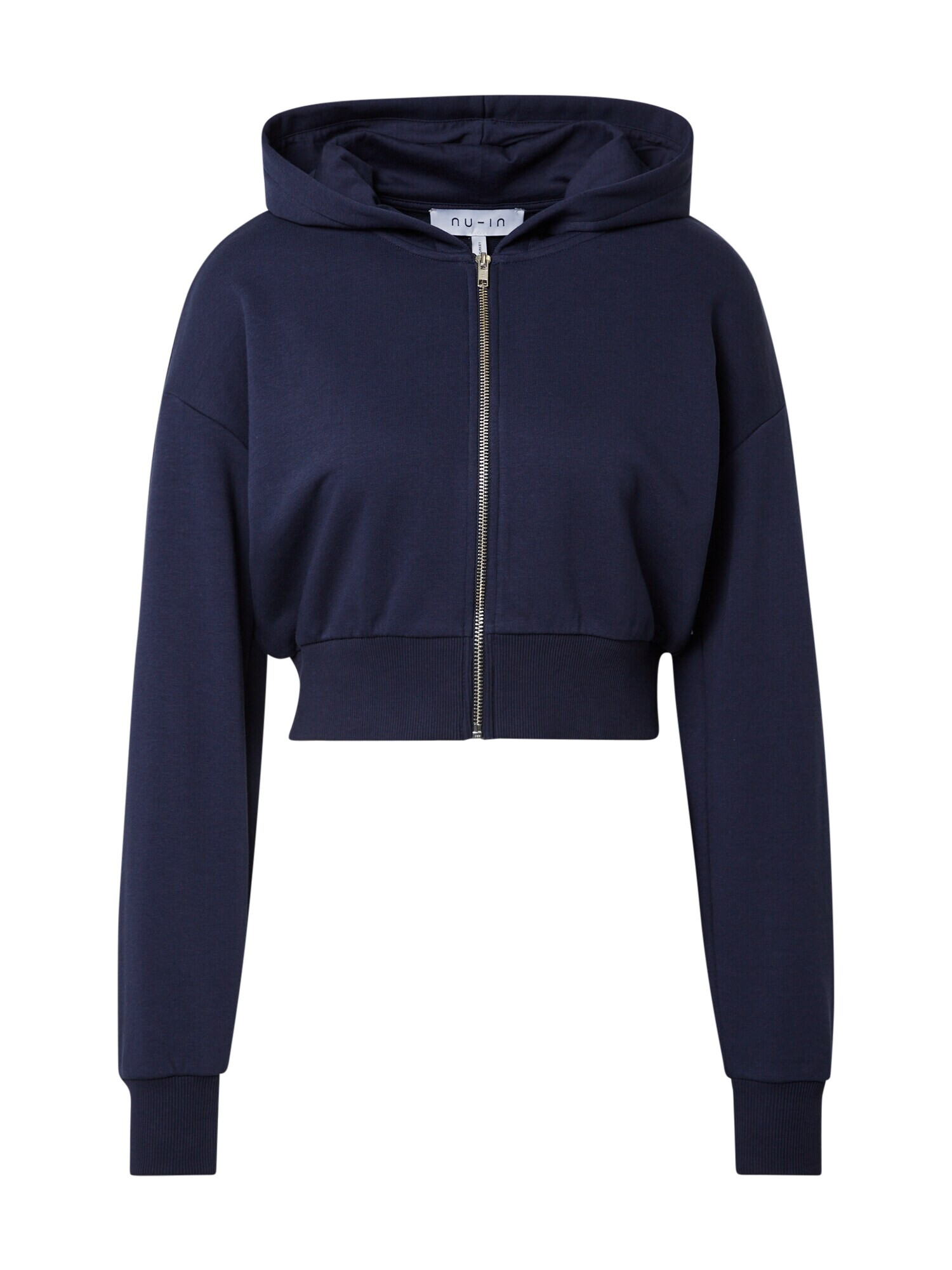 NU-IN ACTIVE Športna jopa na zadrgo 'Zip Up Cropped Hoodie' mornarska - Pepit.si