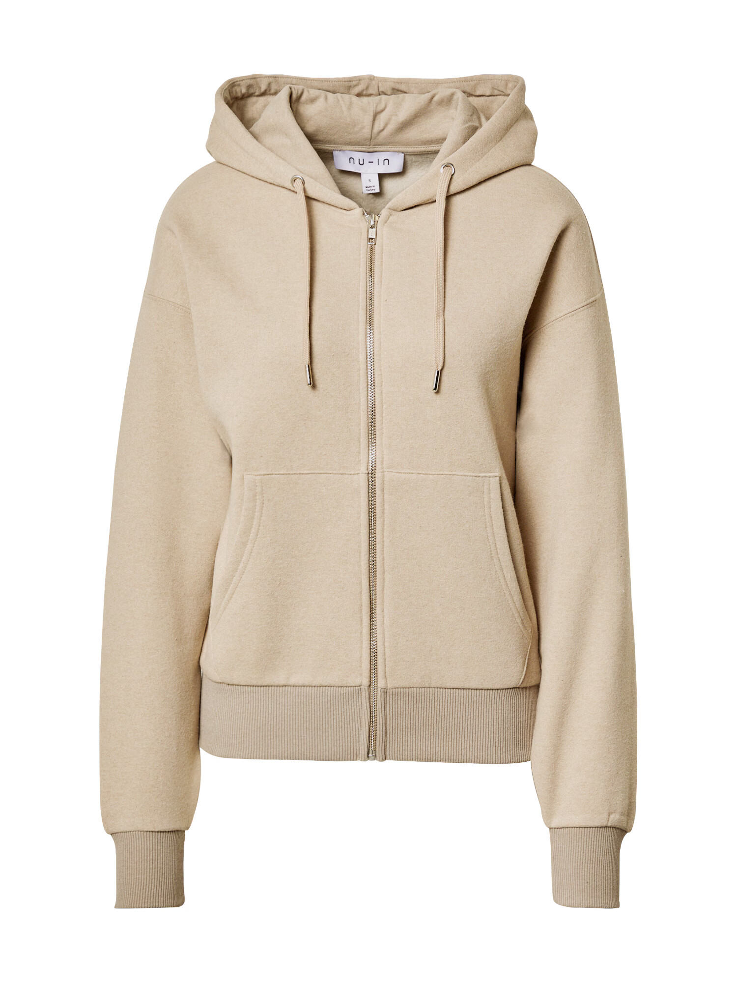 NU-IN Jopa na zadrgo 'Basic Zip Up Hoodie' bež - Pepit.si