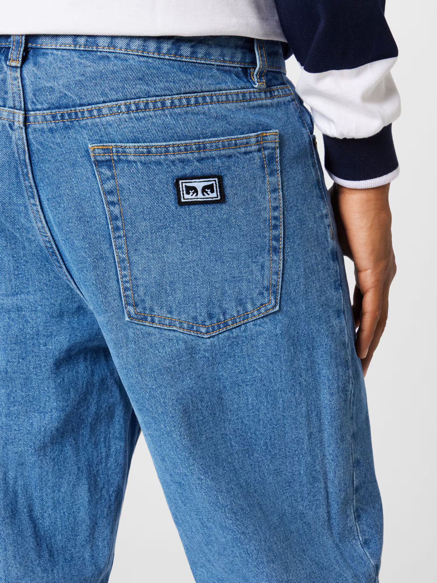 Obey Kavbojke 'Hardwork' moder denim - Pepit.si