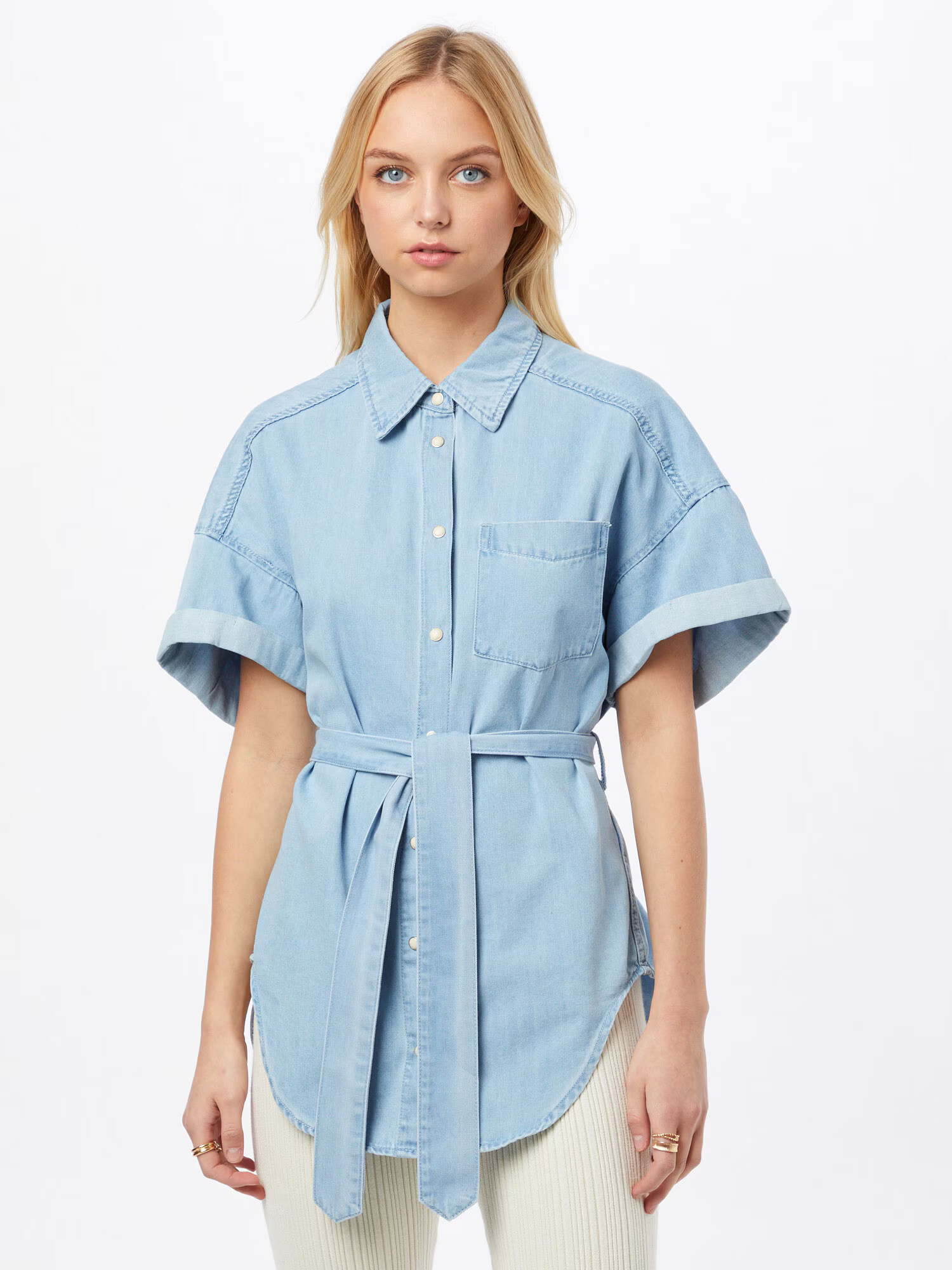 OBJECT Bluza 'AUBREY' moder denim - Pepit.si