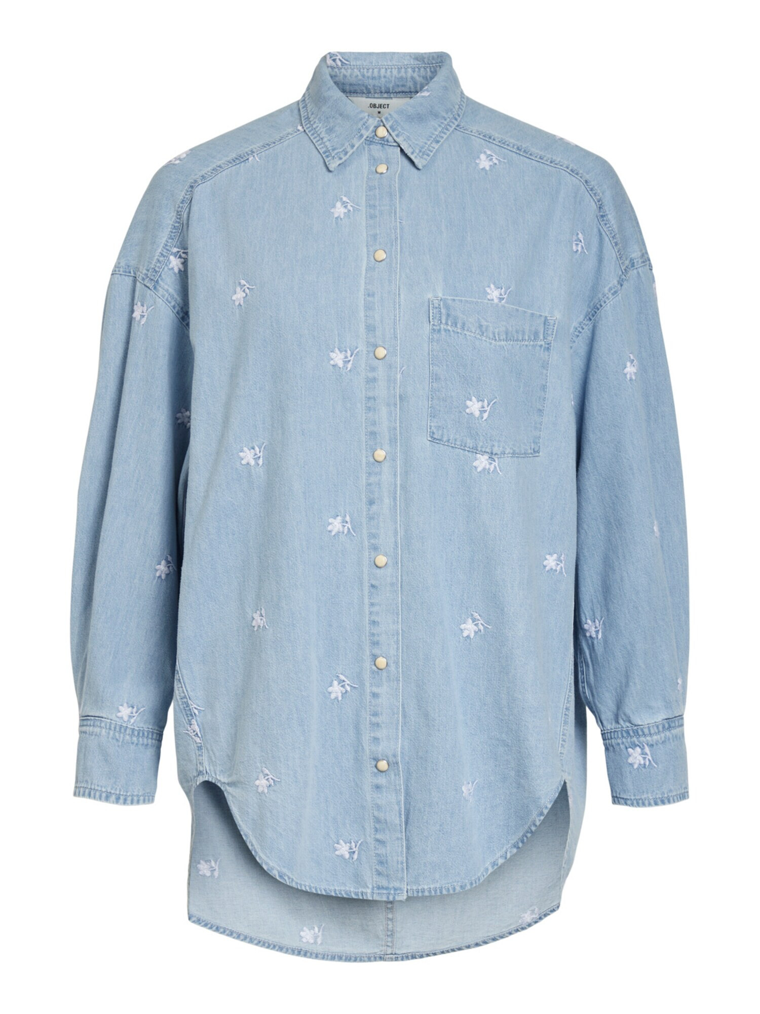 OBJECT Bluza 'Daniella' moder denim / bela - Pepit.si