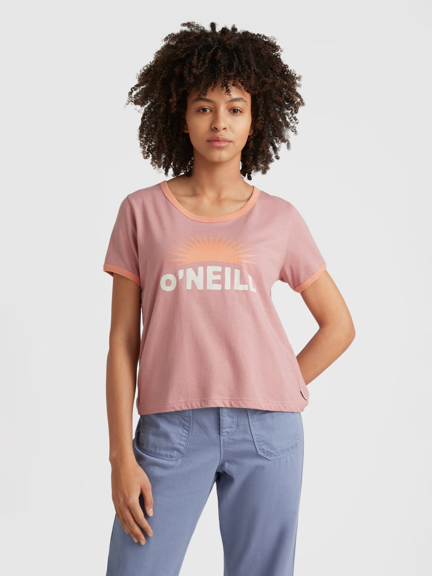 O'NEILL Majica 'Marri Ringer' mauve / korala / off-bela - Pepit.si