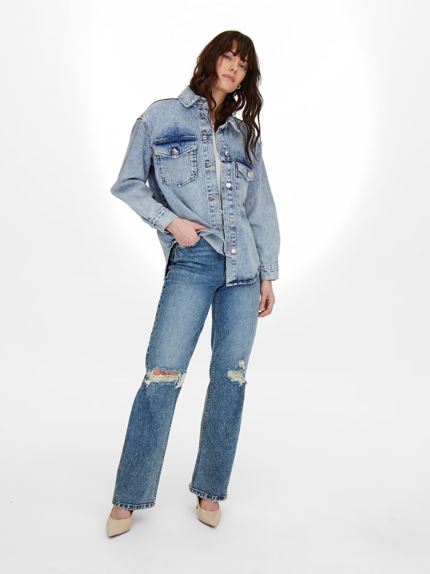 ONLY Bluza 'Ever Life' moder denim - Pepit.si