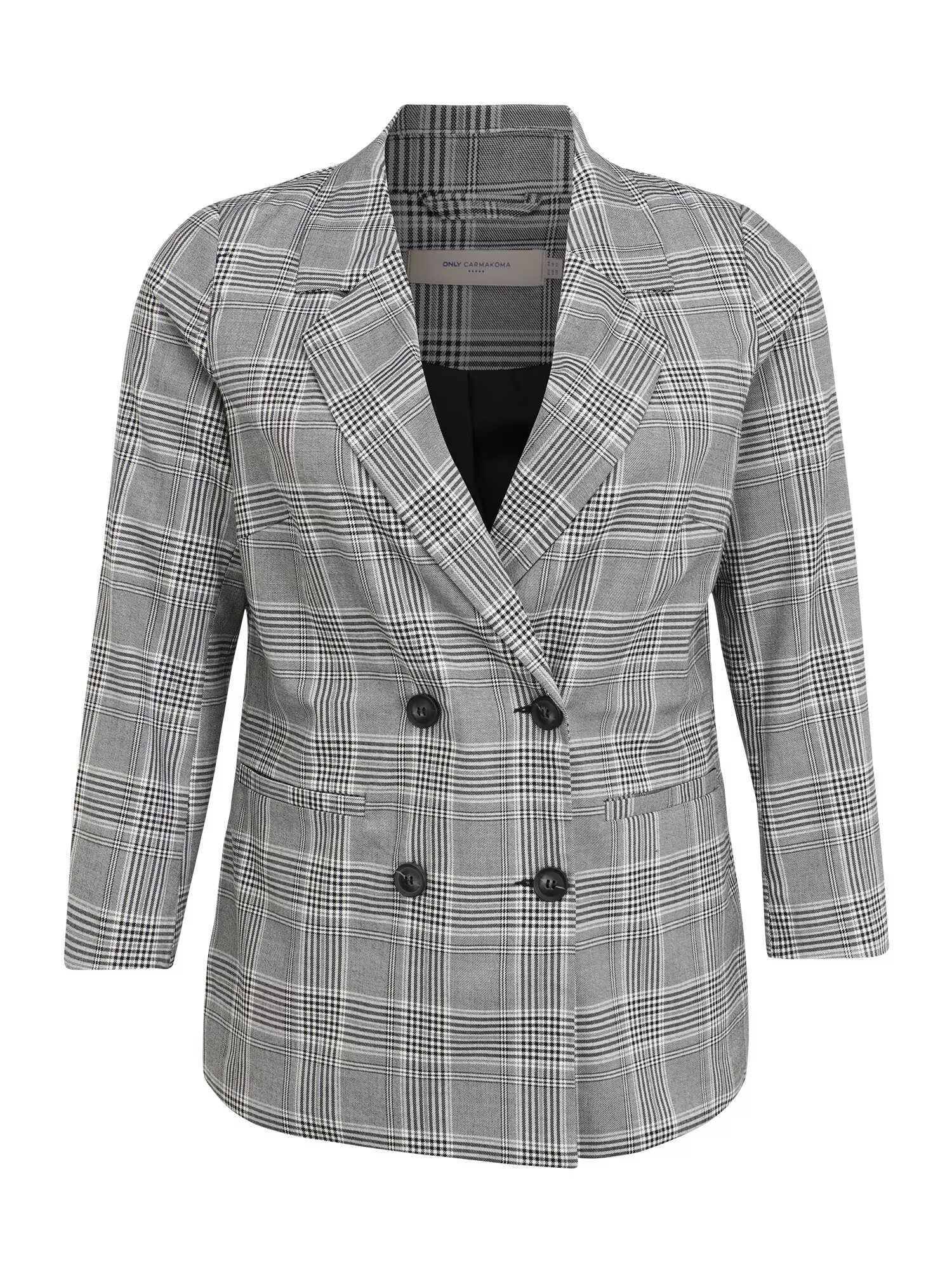 ONLY Carmakoma Blazer siva / črna / bela - Pepit.si