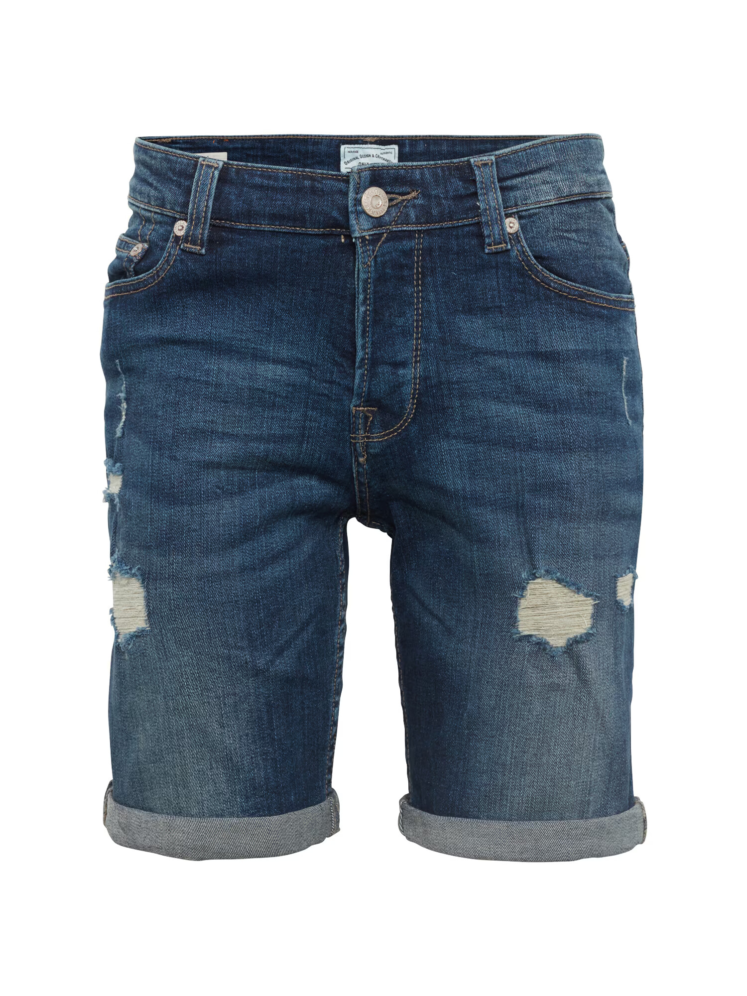 Only & Sons Kavbojke 'onsPLY SHORTS M BLUE DAMAGE CR 8603 NOOS' indigo - Pepit.si