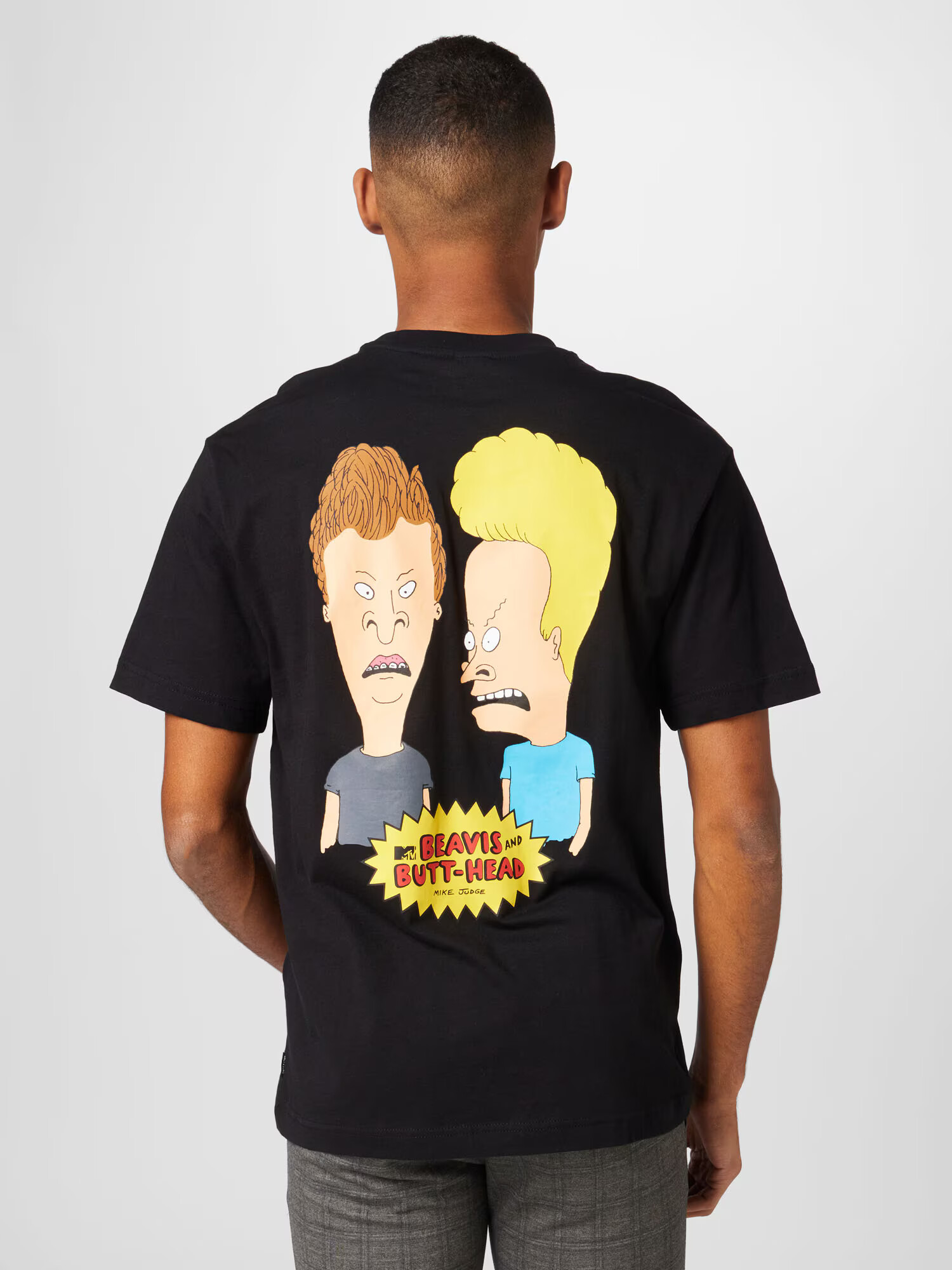 Only & Sons Majica 'BEAVIS AND BUTTHEAD' svetlo bež / rumena / rdeča / črna - Pepit.si