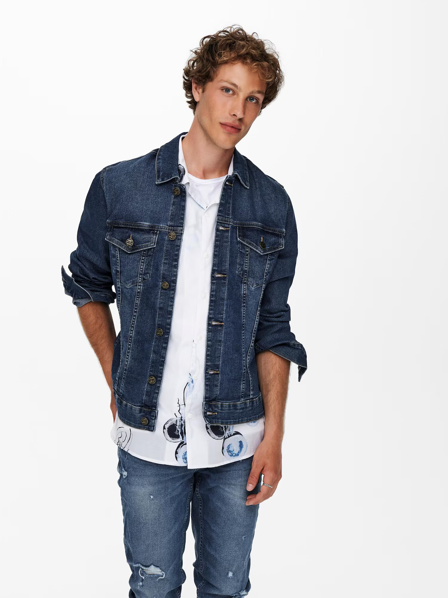 Only & Sons Prehodna jakna 'Come' moder denim - Pepit.si