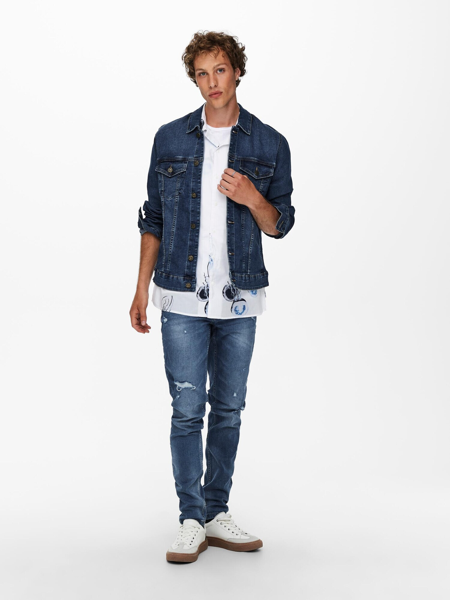 Only & Sons Prehodna jakna 'Come' moder denim - Pepit.si