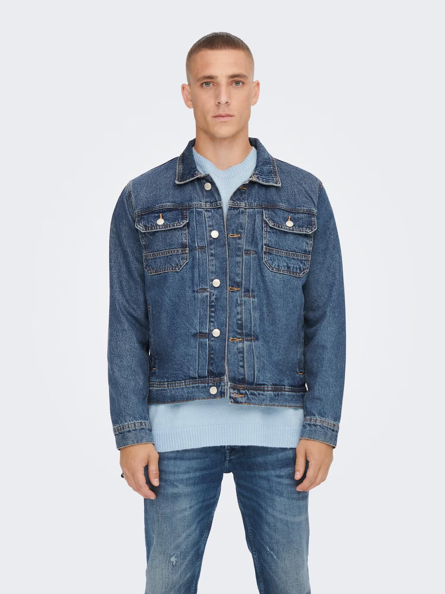 Only & Sons Prehodna jakna 'Duke' moder denim - Pepit.si