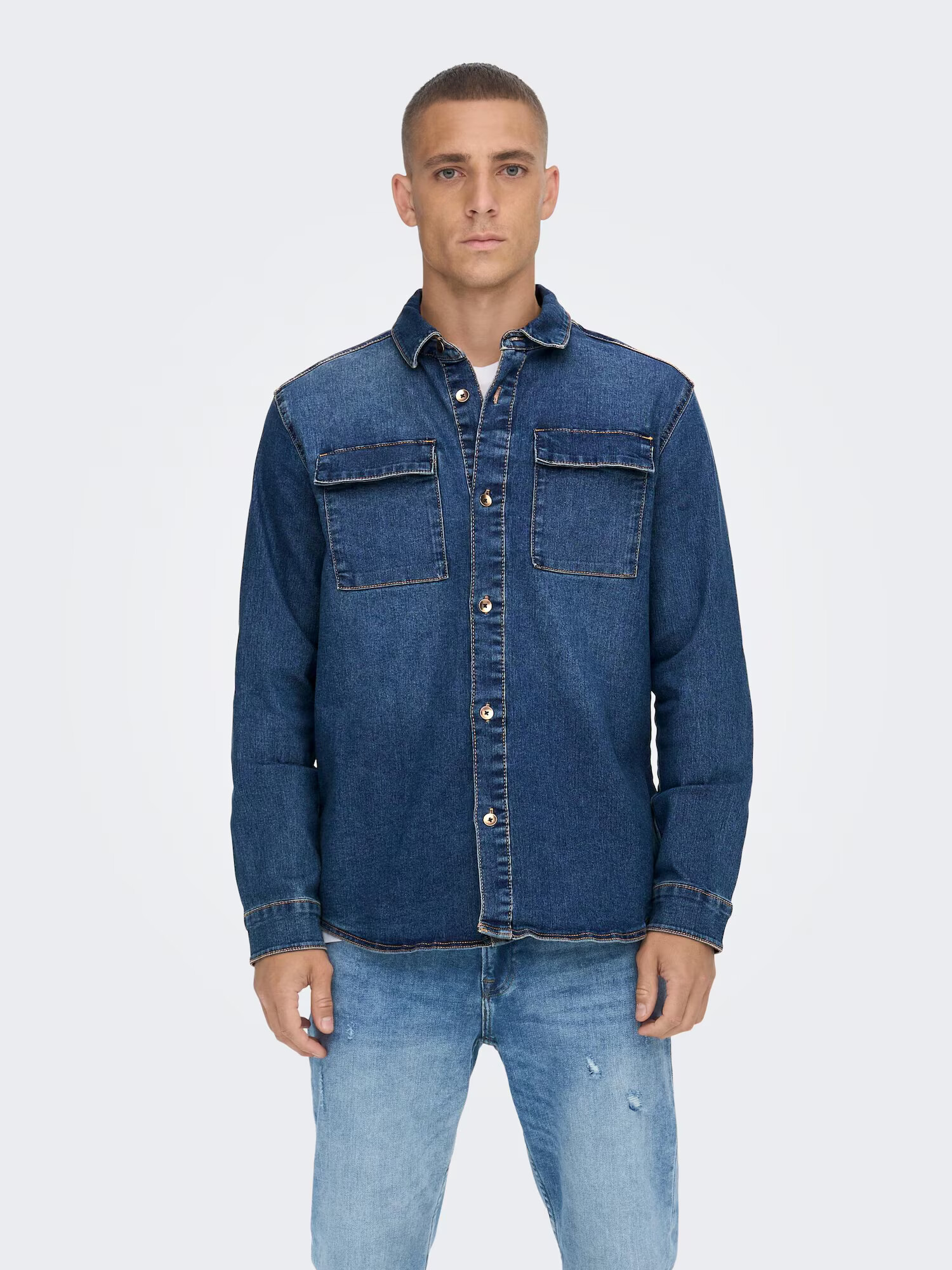 Only & Sons Srajca 'CAMON' moder denim - Pepit.si