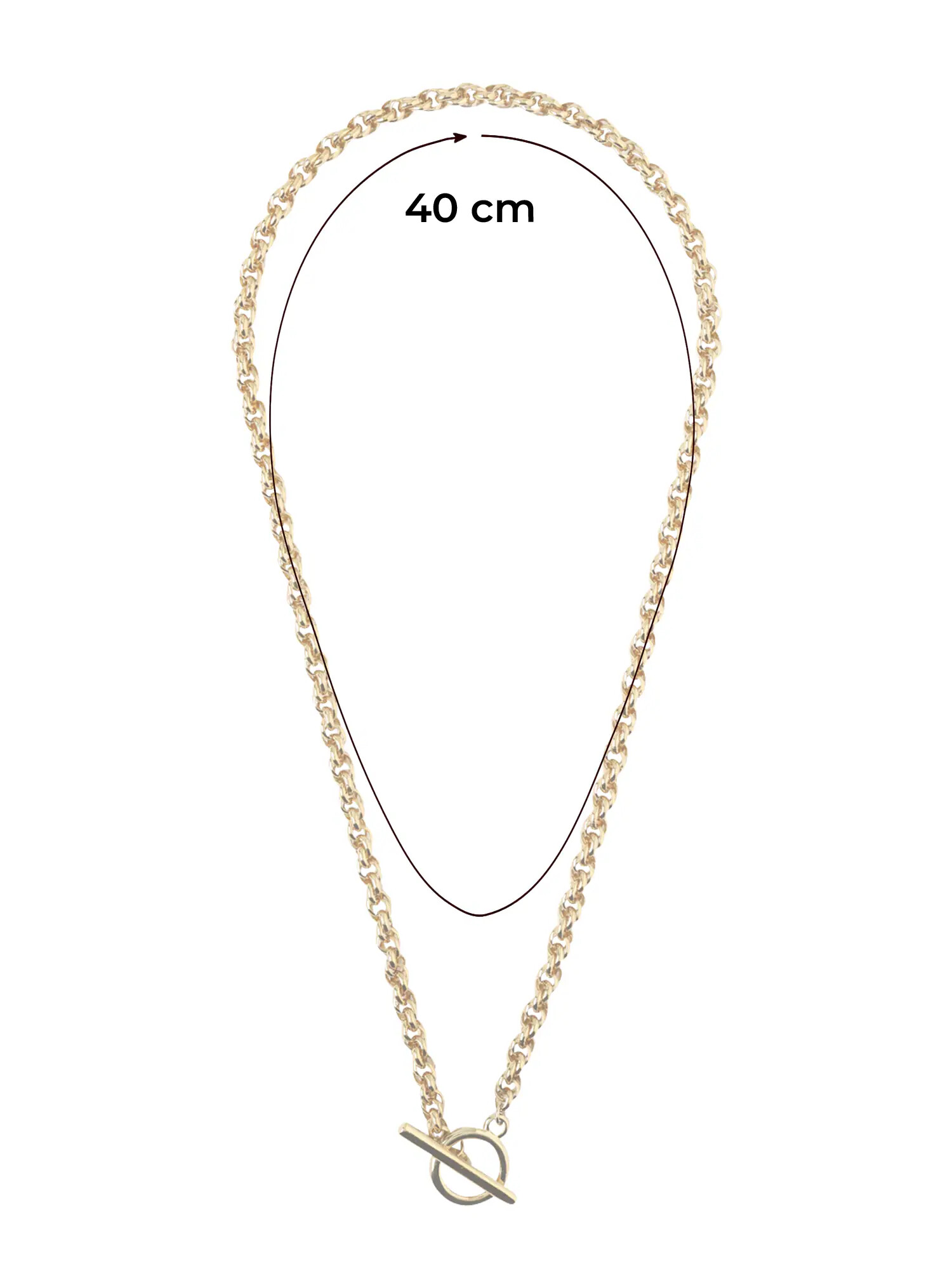 Orelia Verižica 'Chunky bar necklace' zlata - Pepit.si