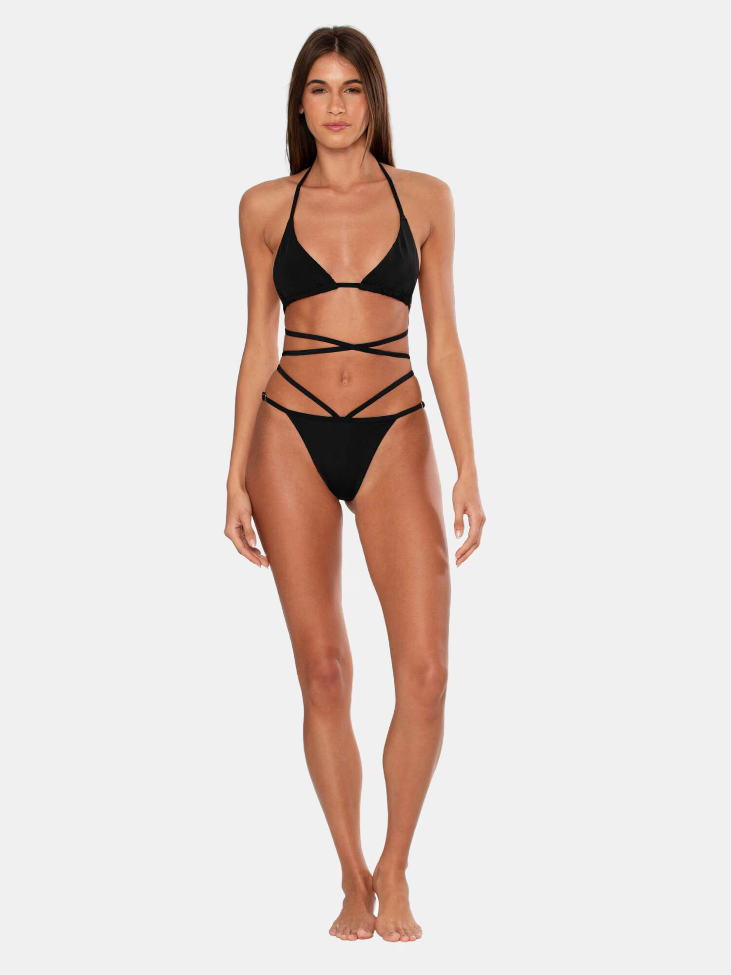 OW Collection Bikini hlačke črna - Pepit.si