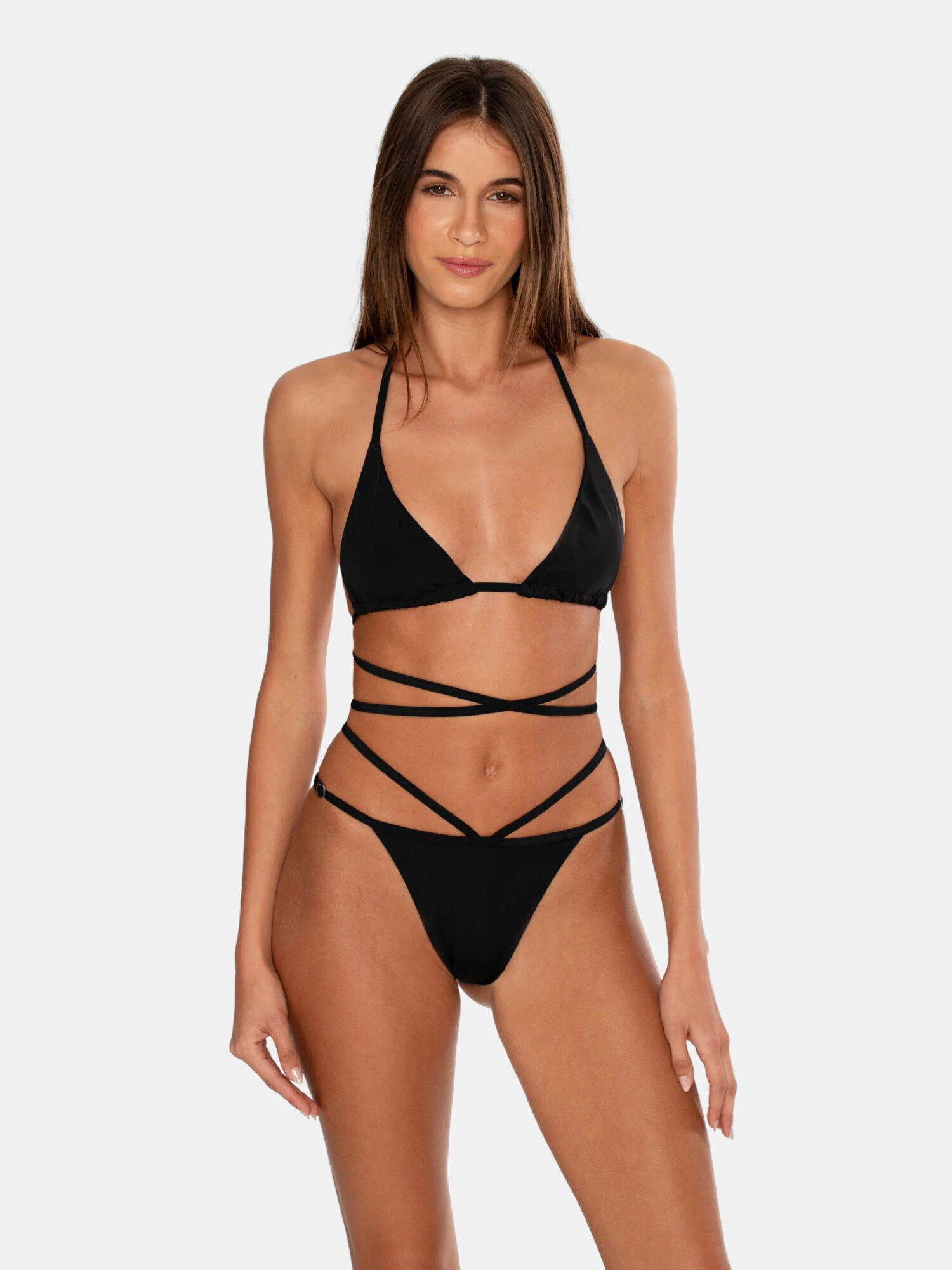 OW Collection Bikini hlačke črna - Pepit.si