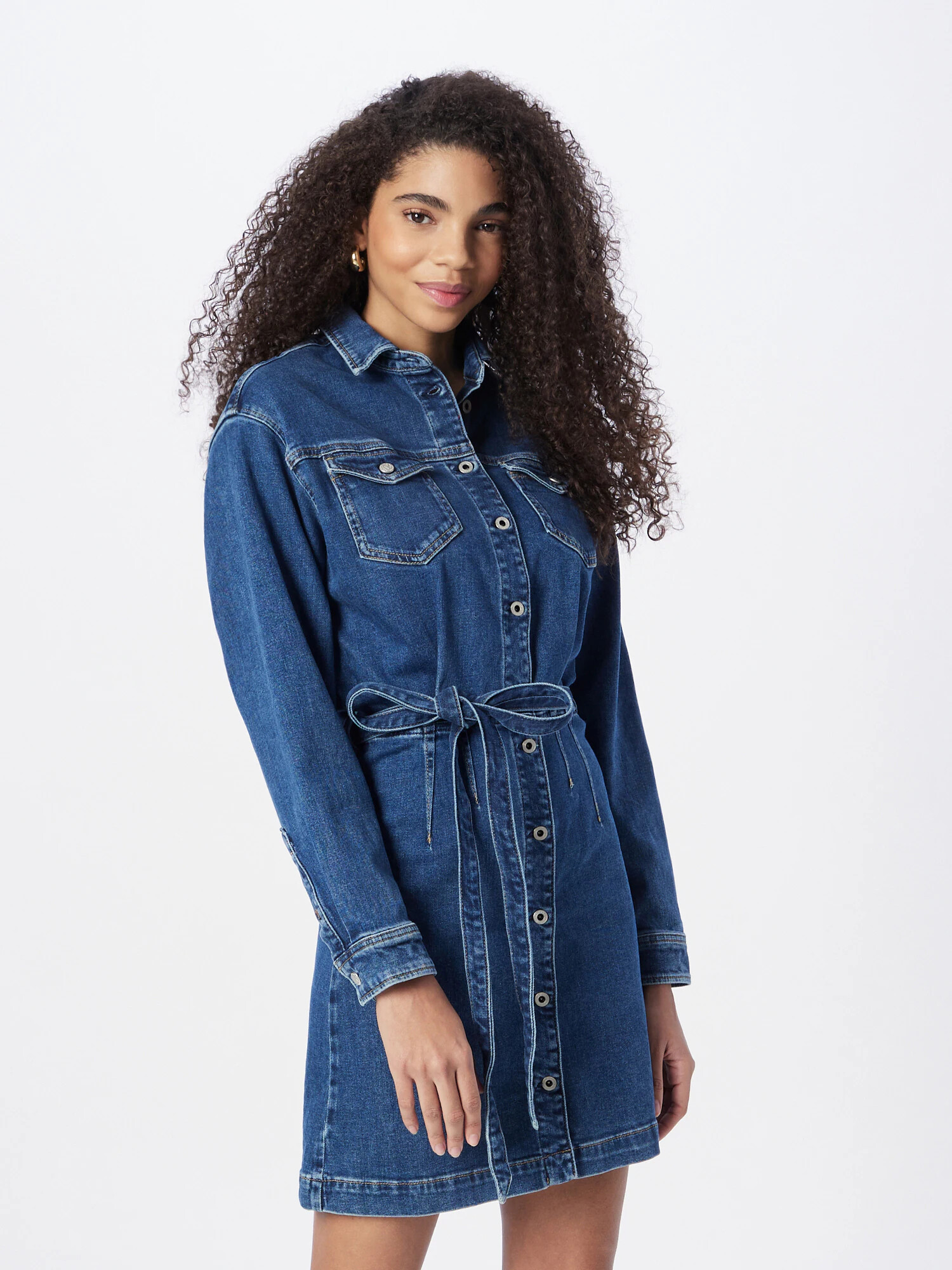 Pepe Jeans Dolga srajca 'SELENA' moder denim - Pepit.si