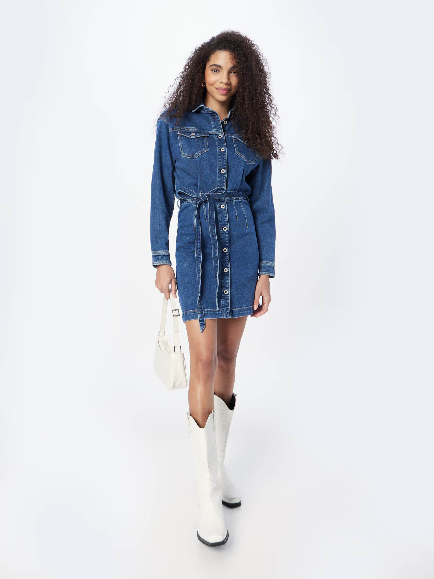 Pepe Jeans Dolga srajca 'SELENA' moder denim - Pepit.si