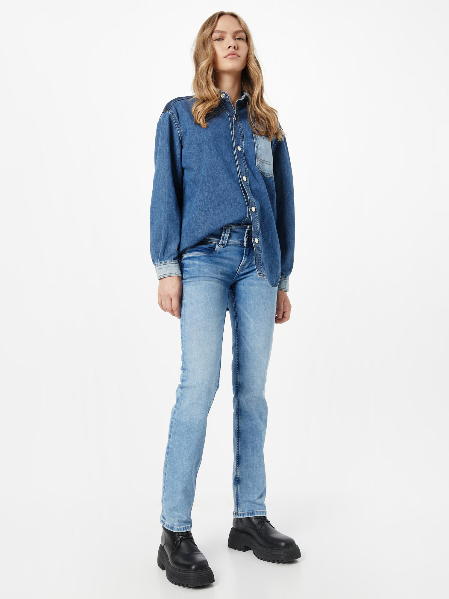 Pepe Jeans Kavbojke moder denim - Pepit.si