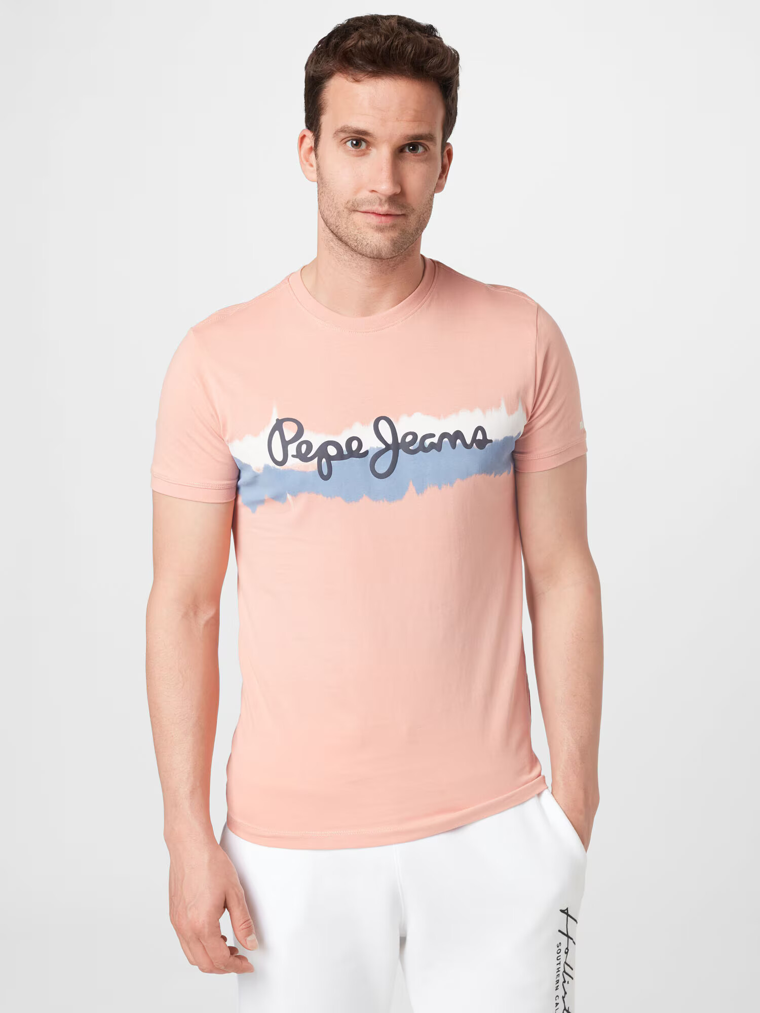 Pepe Jeans Majica 'AKEEM' dimno modra / breskev / črna / bela - Pepit.si